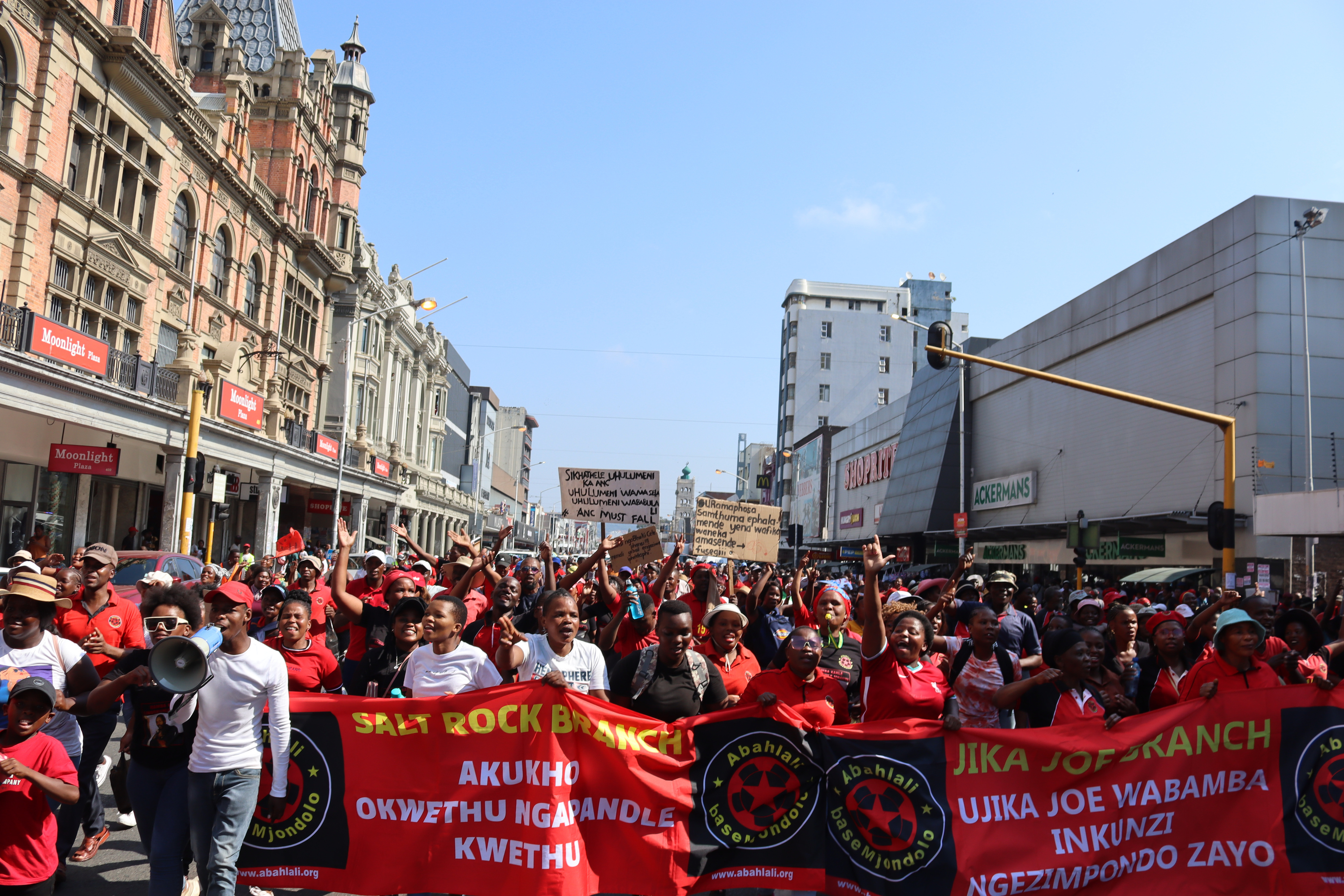 Shack dwellers proclaim ‘Freedom Day is for rich people’ as hundreds march in Durban