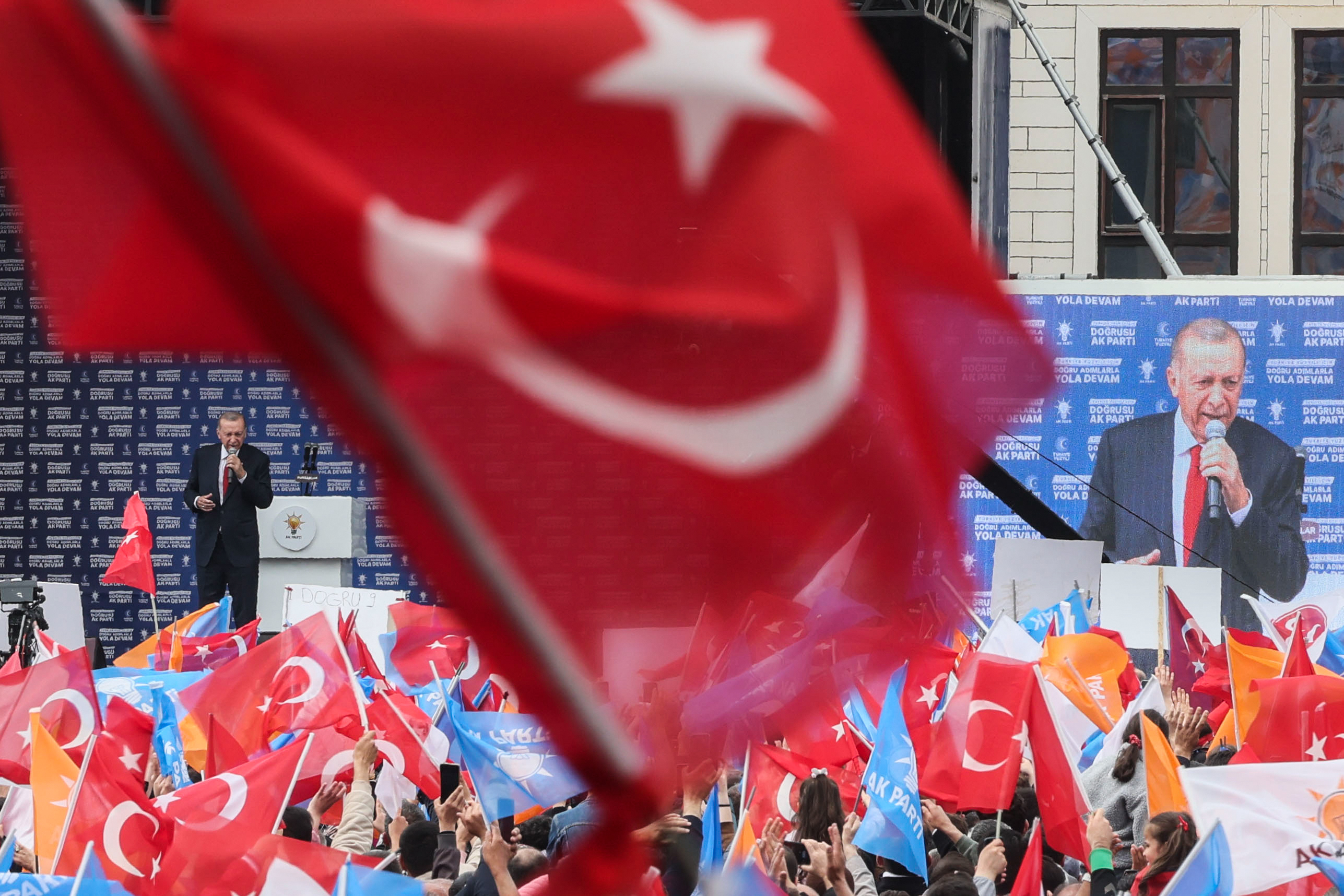 President Erdogan holds election campaign rally in Pursaklar