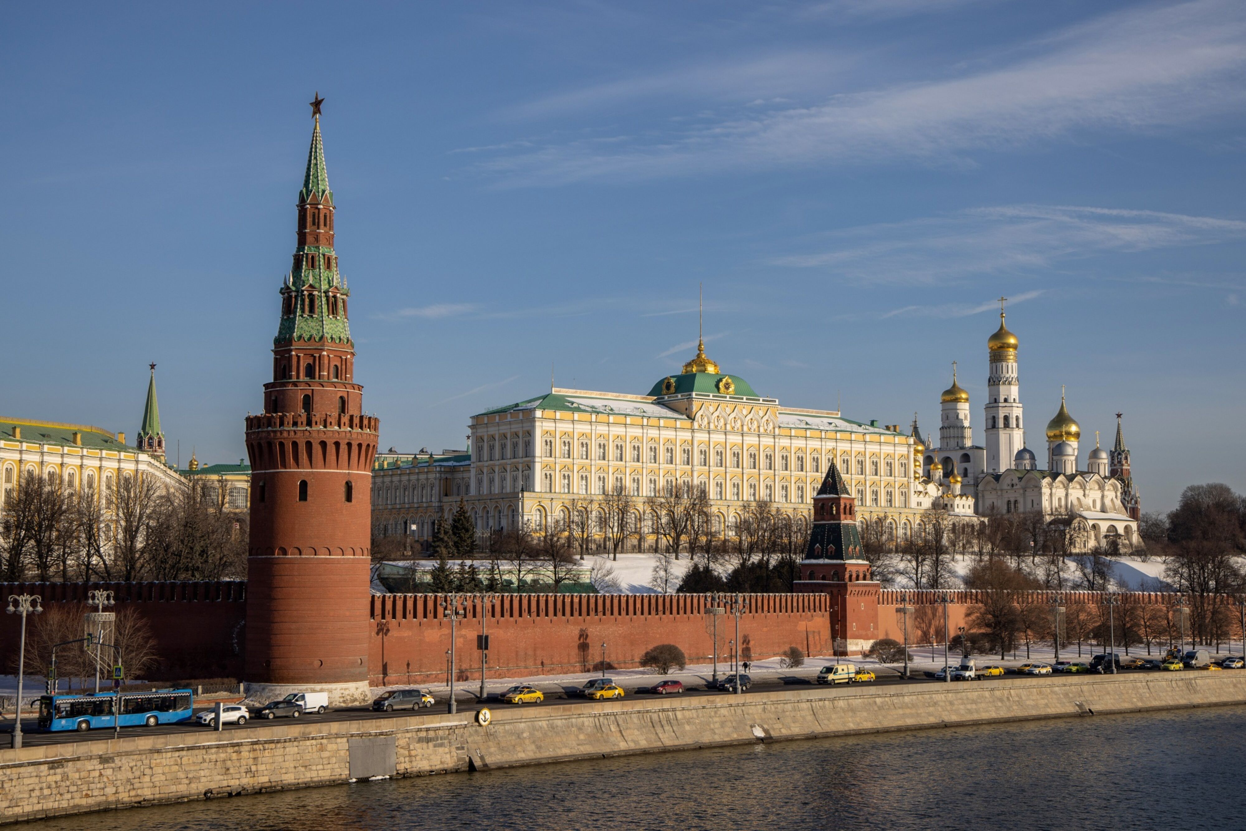 Russia's Kremlin Government District as Ruble Jumps