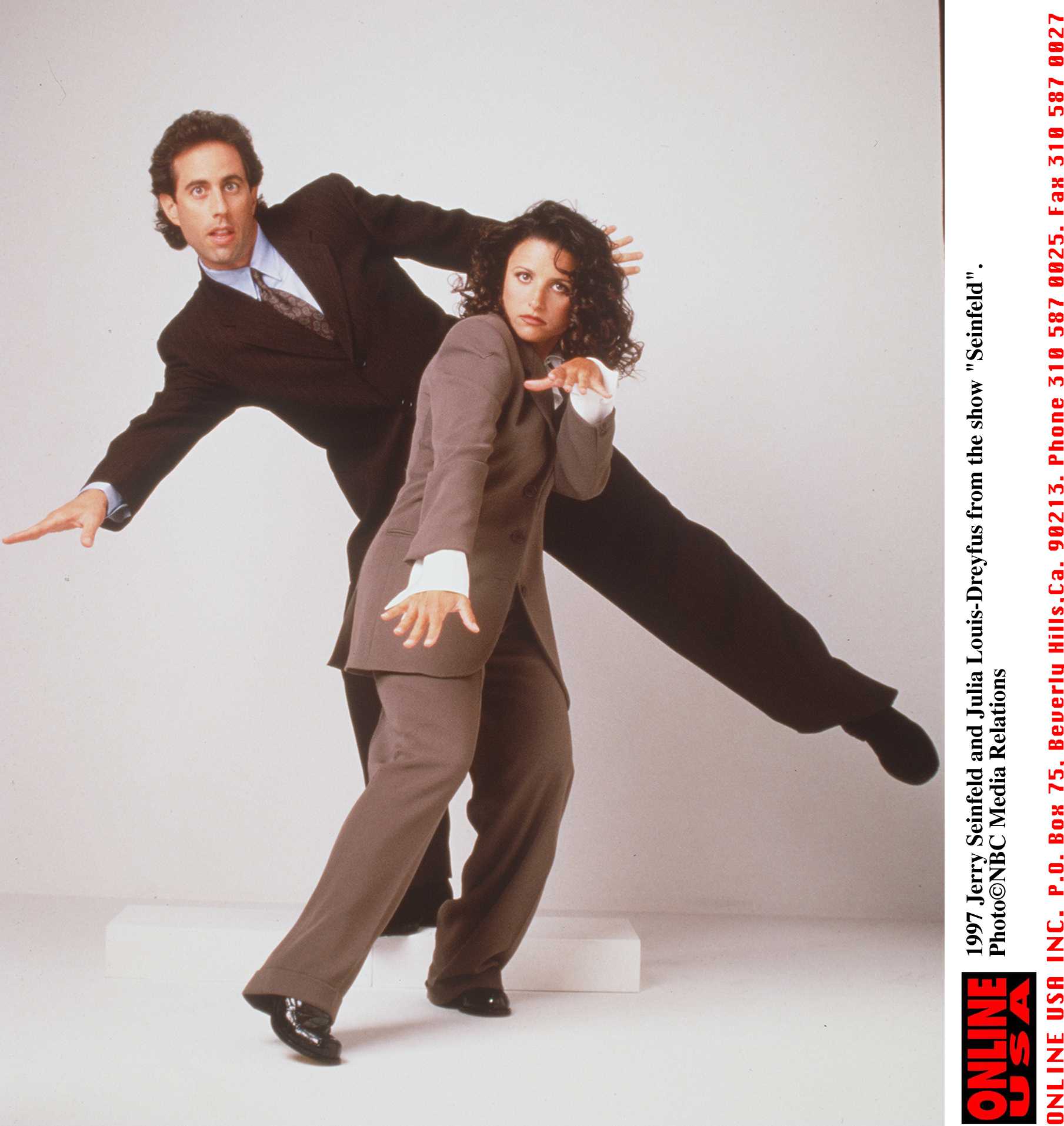1997 Jerry Seinfeld and Julia Louis-Dreyfus from the show "Seinfeld"