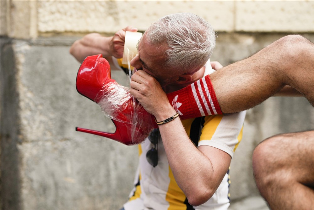 Heel race during Pride celebrations in Madrid, and more from around the world