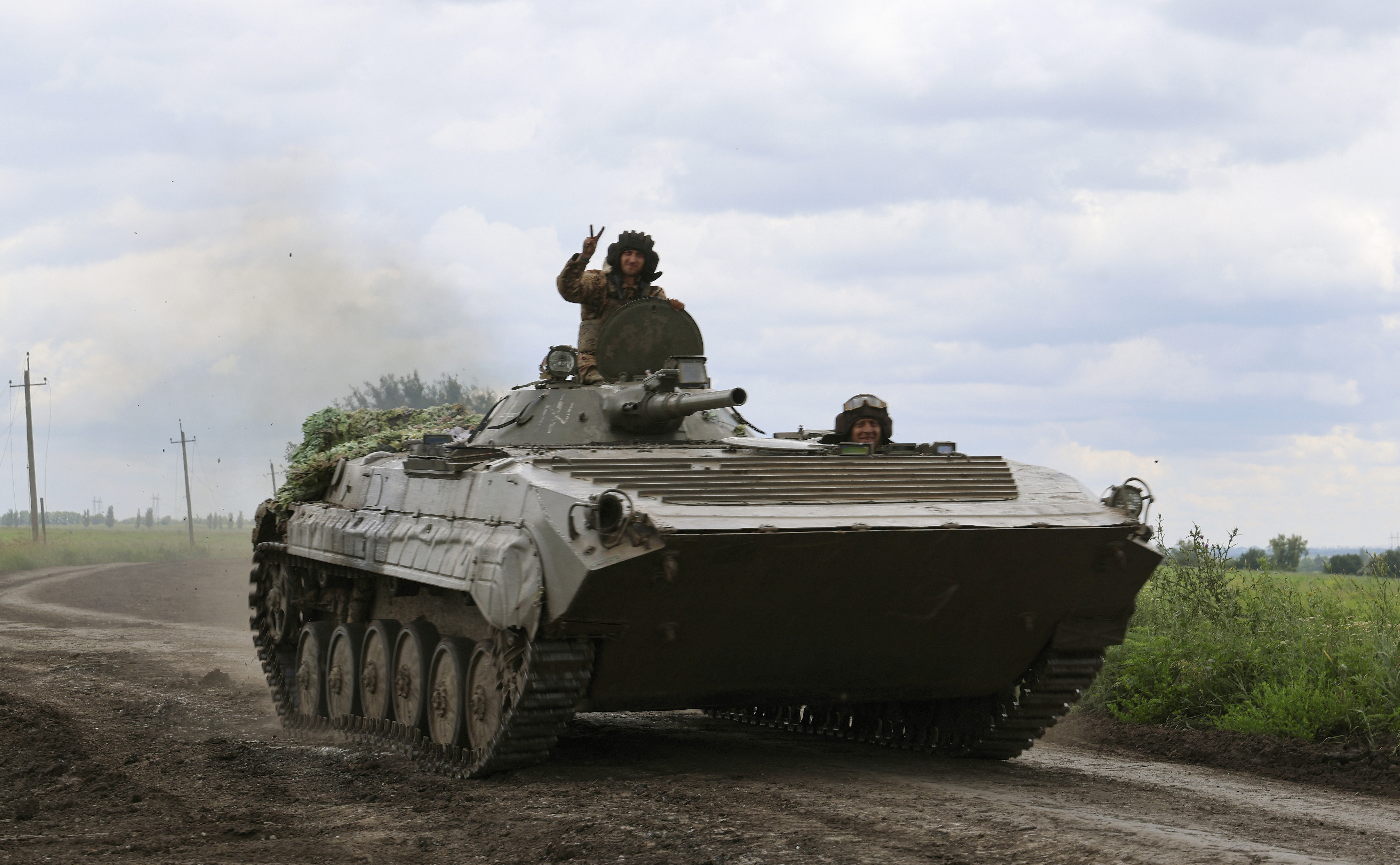 Ukrainian forces near the frontline city of Bakhmut, eastern Ukraine