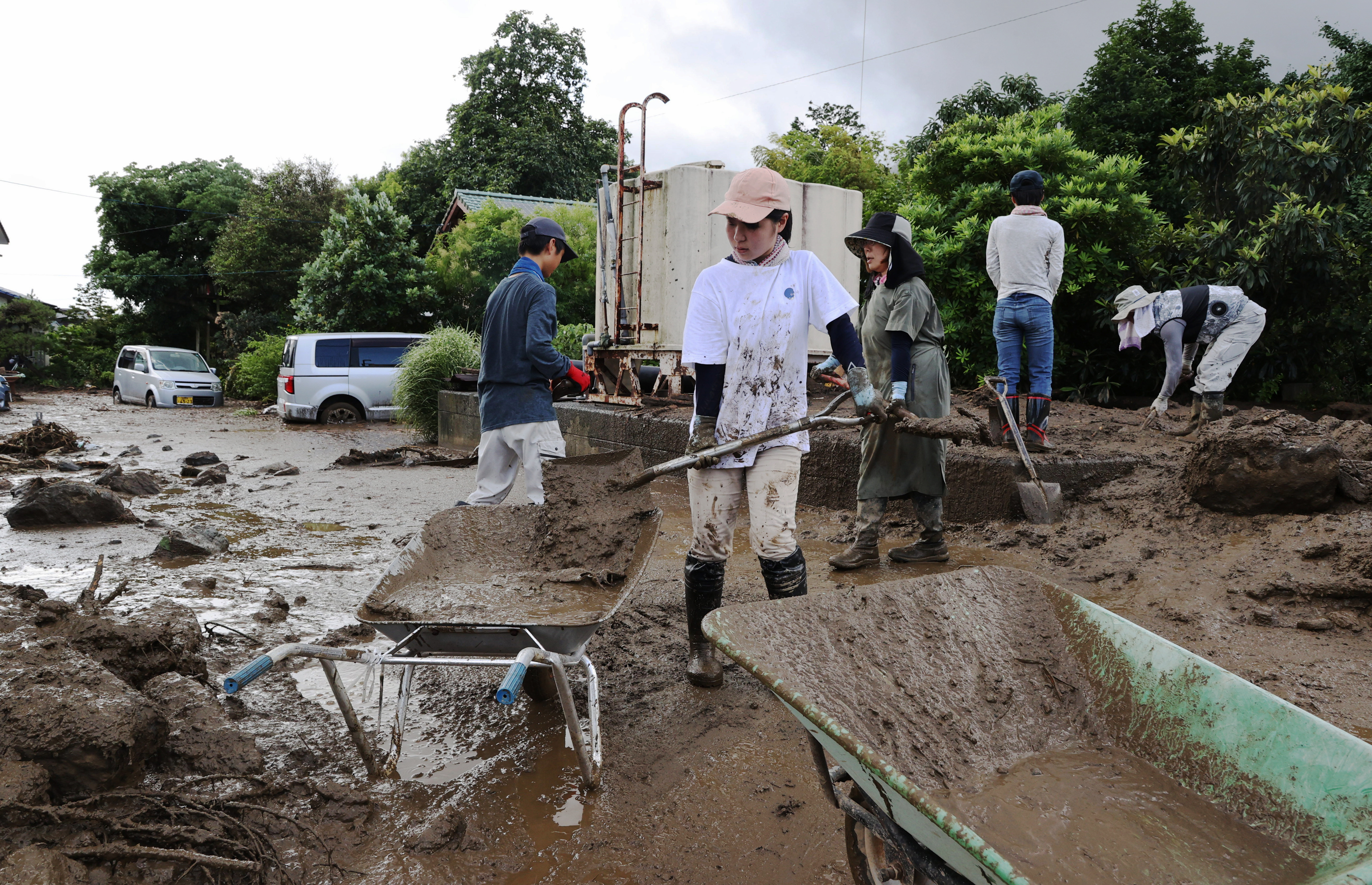 Heavy rainfall hits southwestern Japan