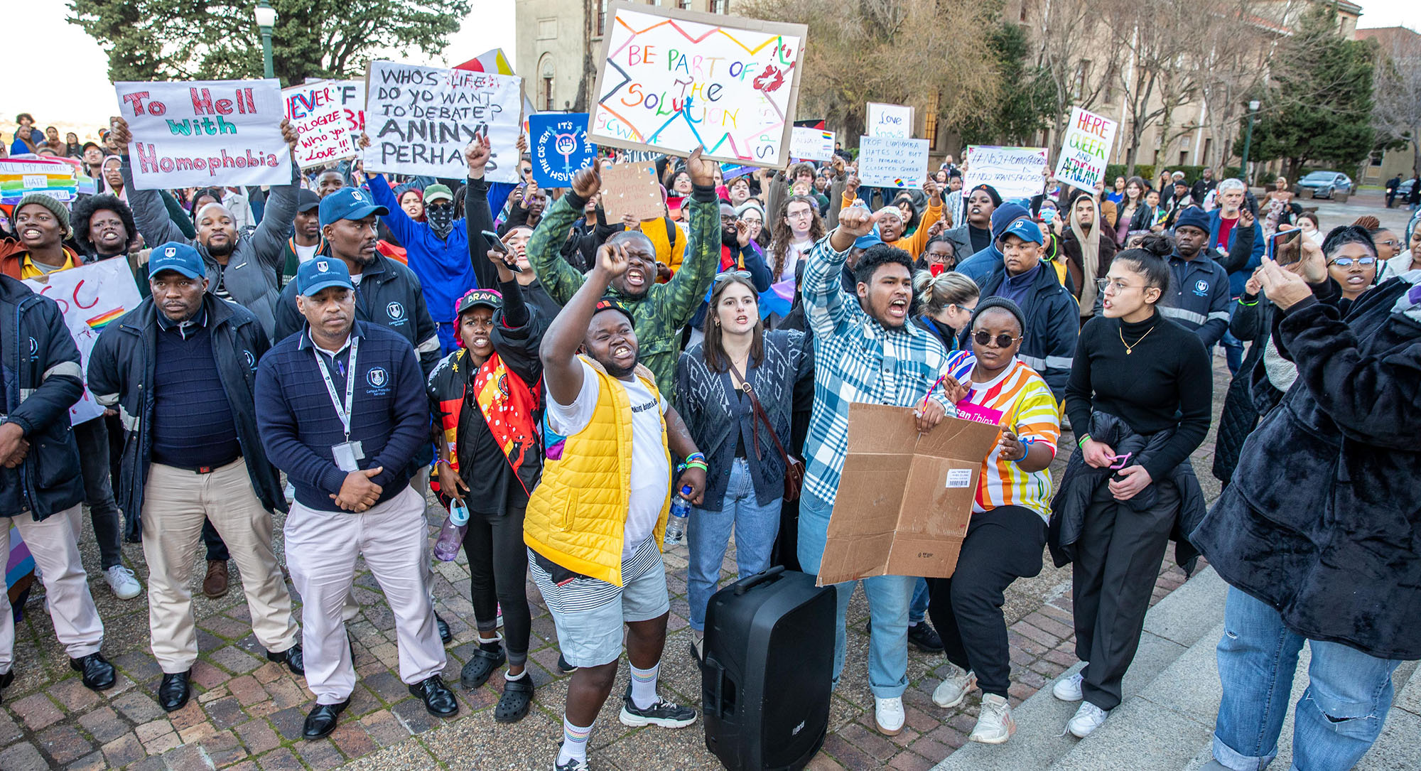 UCT students and staff protest against anti-gay academic Patrick Lumumba at EFF event