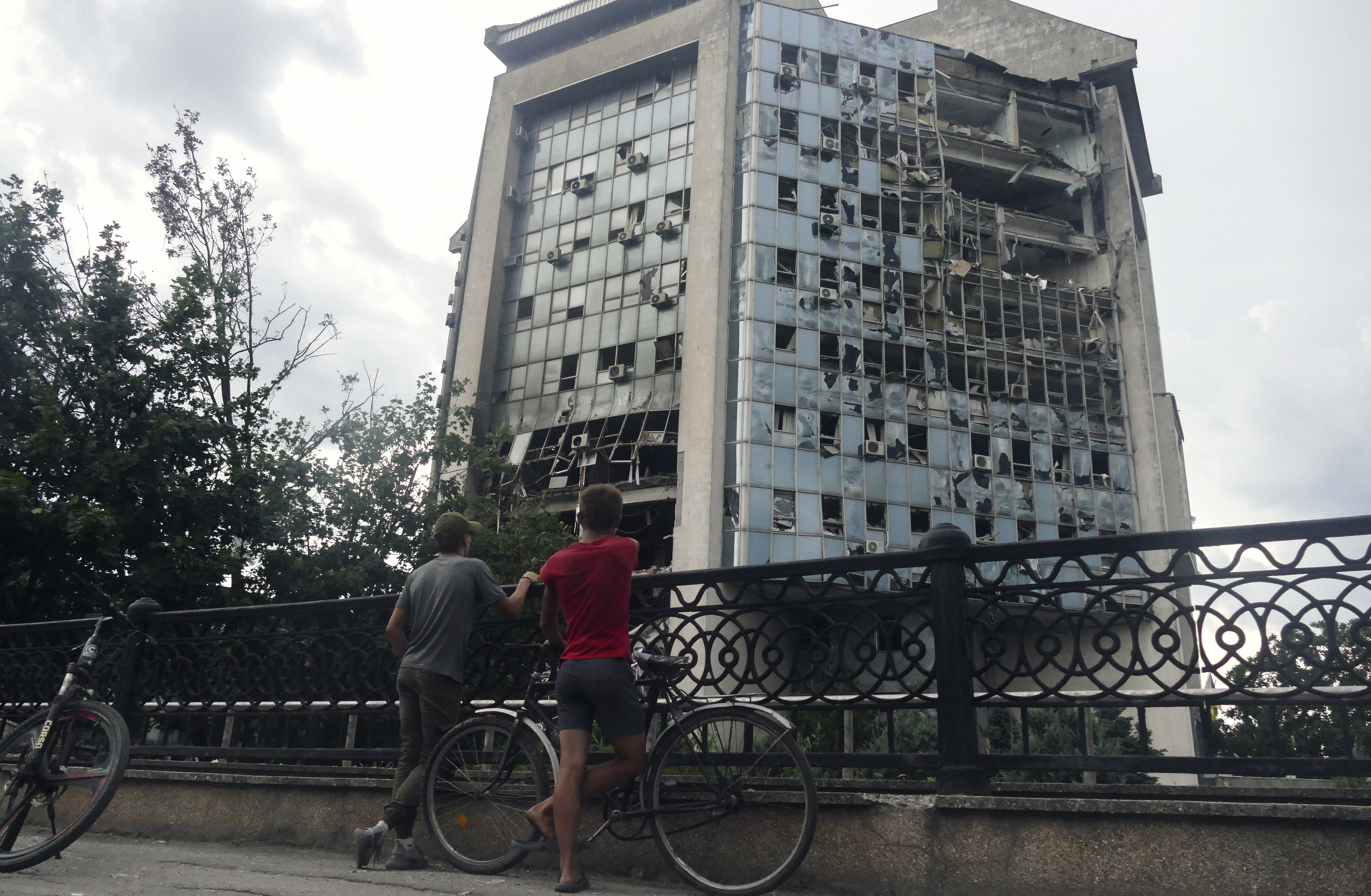 Aftermath of Russian drone strikes in Izmail, South Ukraine