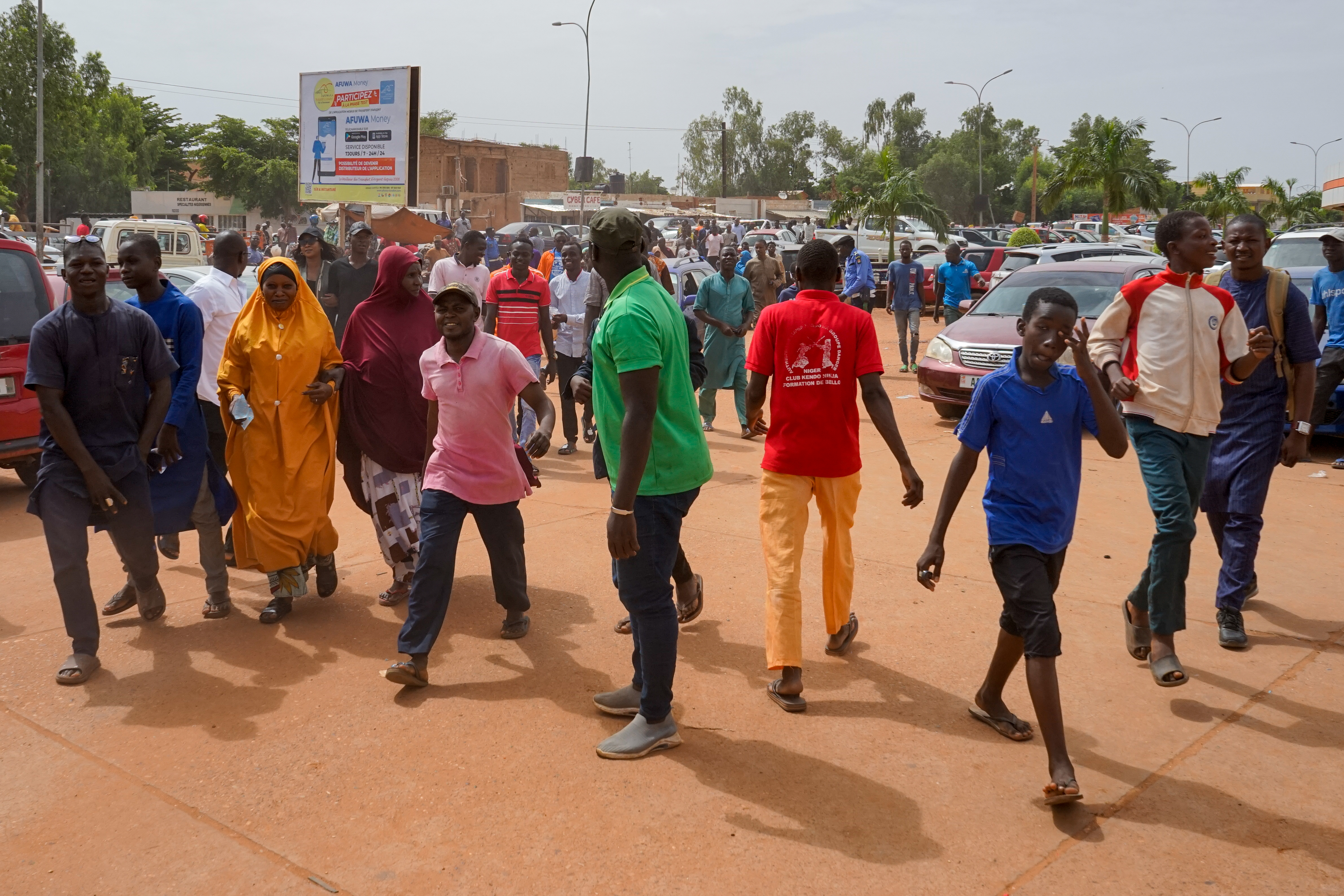 Protesters rally in support of the junta in Niamey