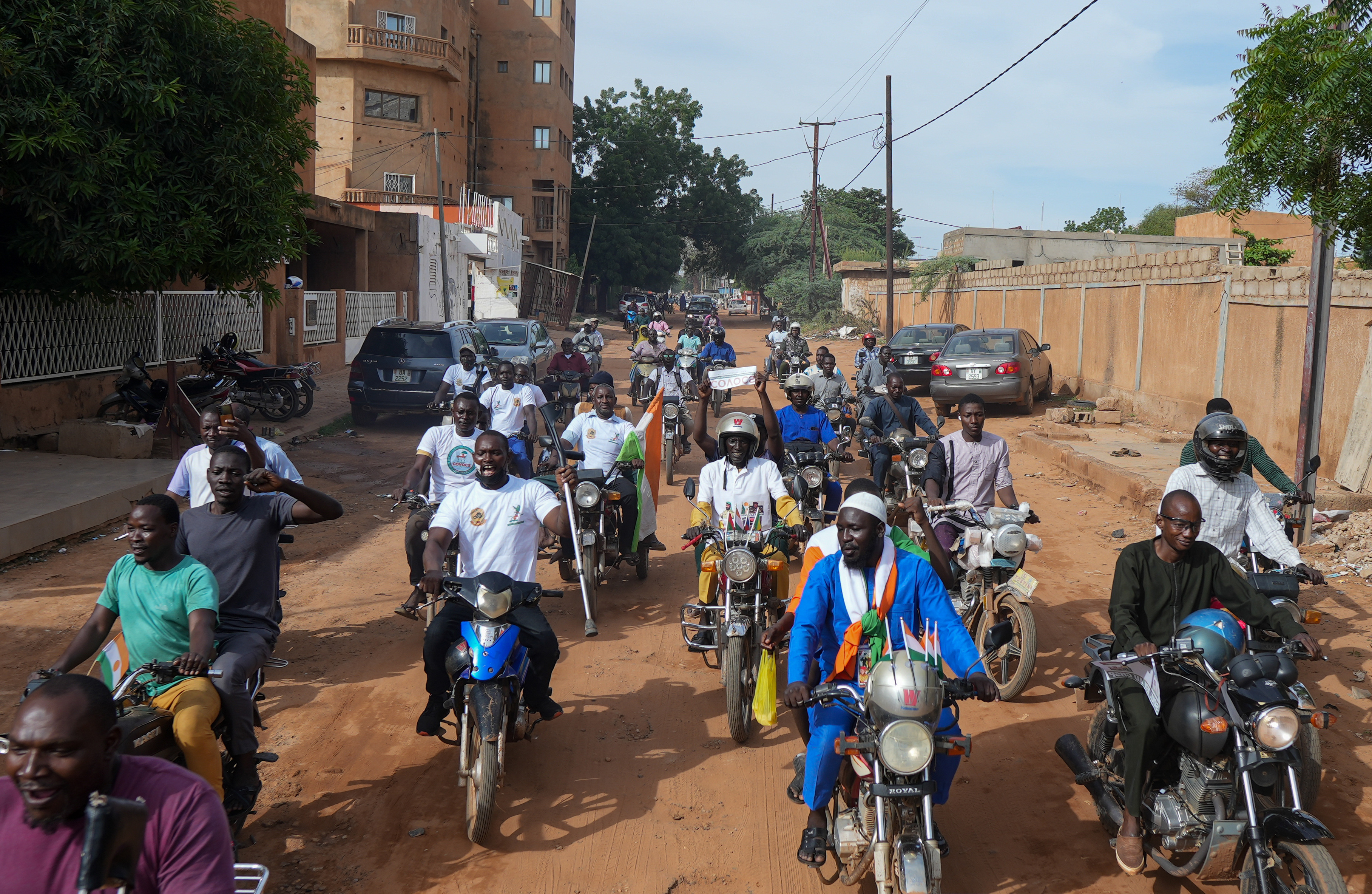 Niger junta supporters rally against ECOWAS sanctions following coup
