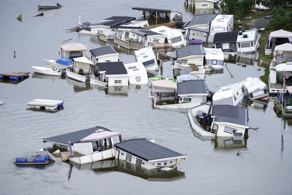 Norway hit by floods and landslides from storm Hans, and more from around the world