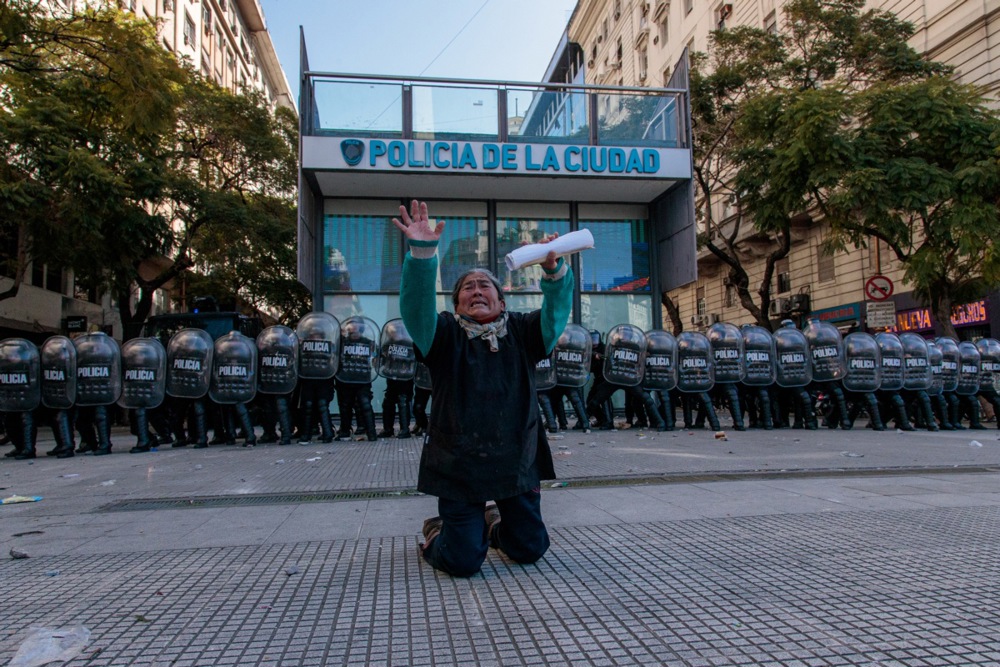 Demonstration for justice after death of photojournalist Facundo Molares Schoenfeld
