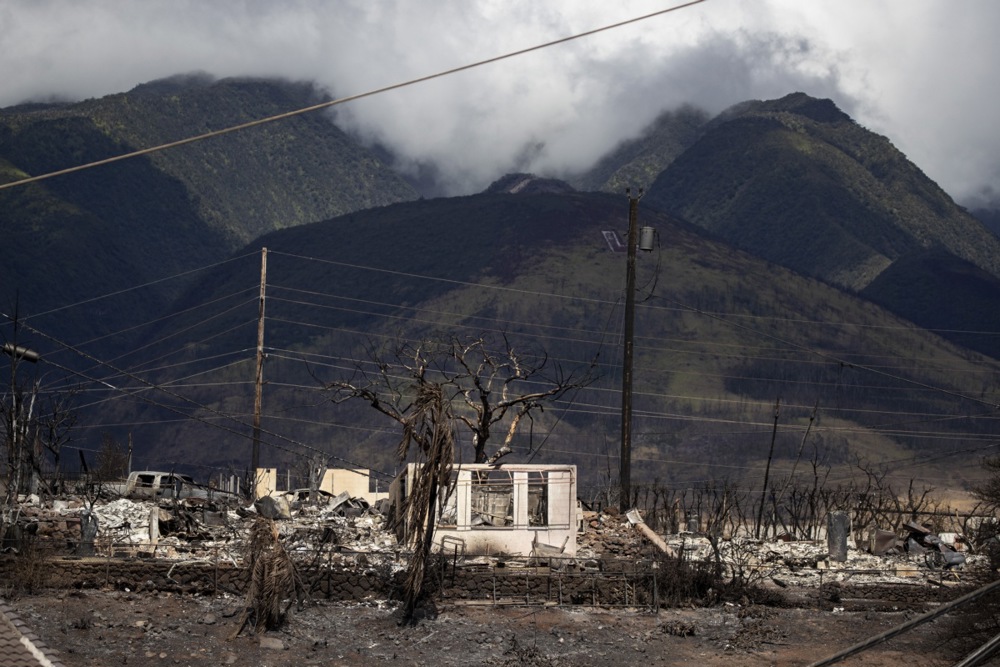 Lahaina wildfire aftermath in Hawaii