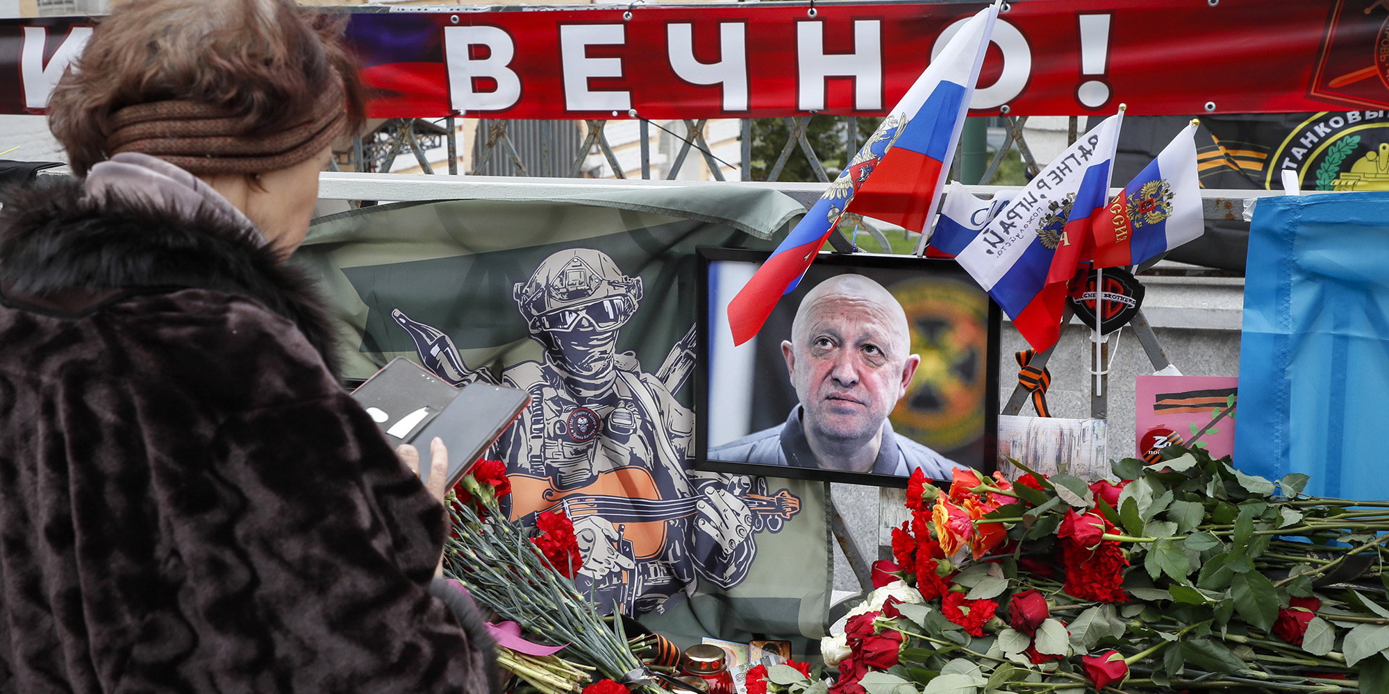 Candles, carnations and a sledgehammer — a requiem for warlord Yevgeny Prigozhin