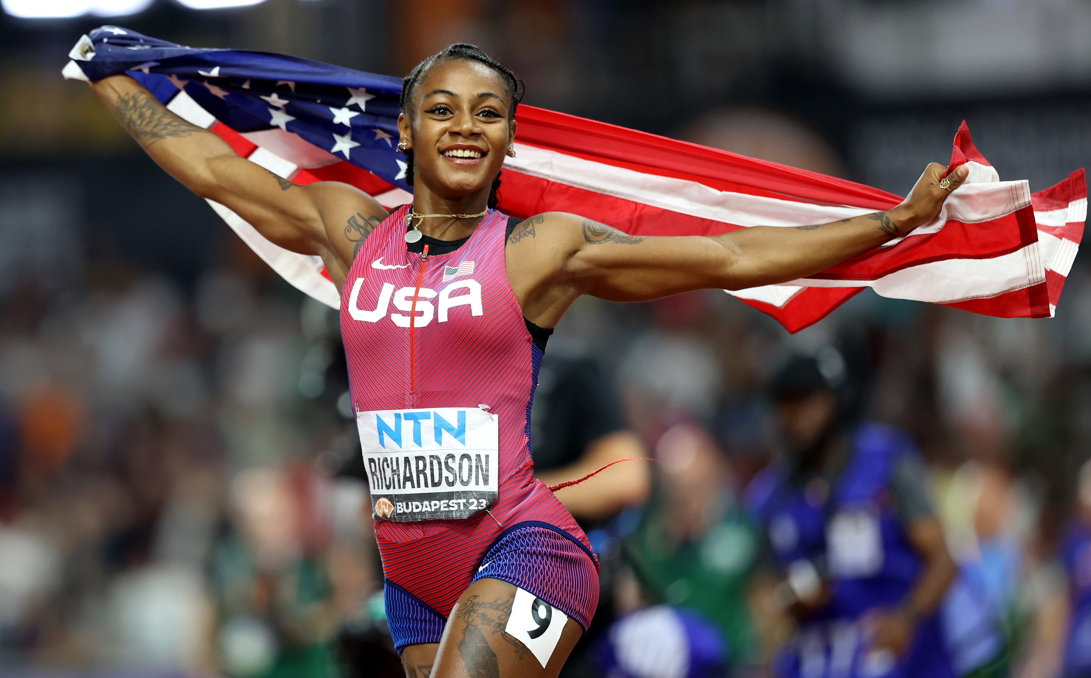 Sha’Carri Richardson’s 100m triumph at the World Athletic Championships has come after painful adversity