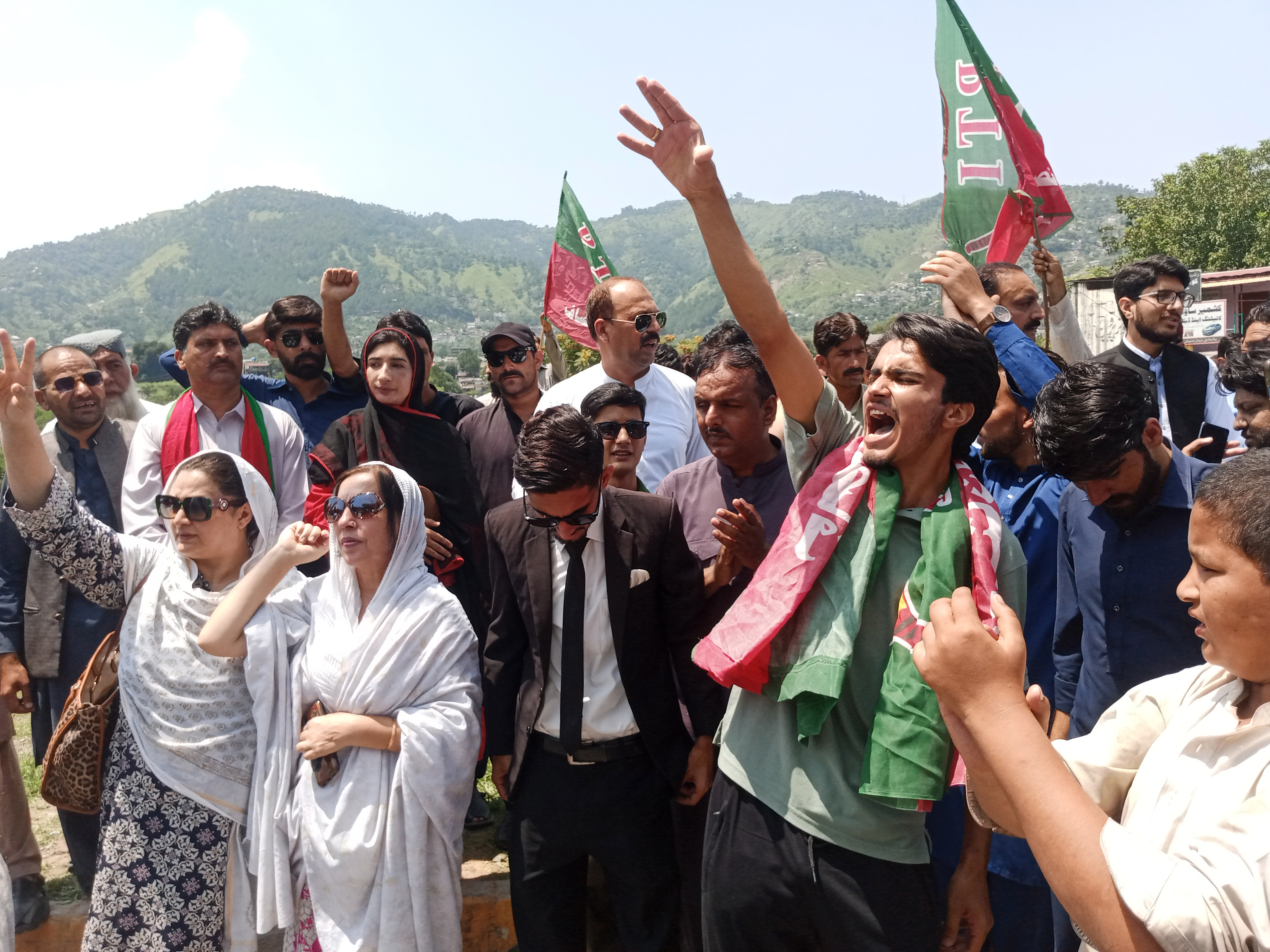 Protest against Imran Khan's arrest in Muzzaffarabad