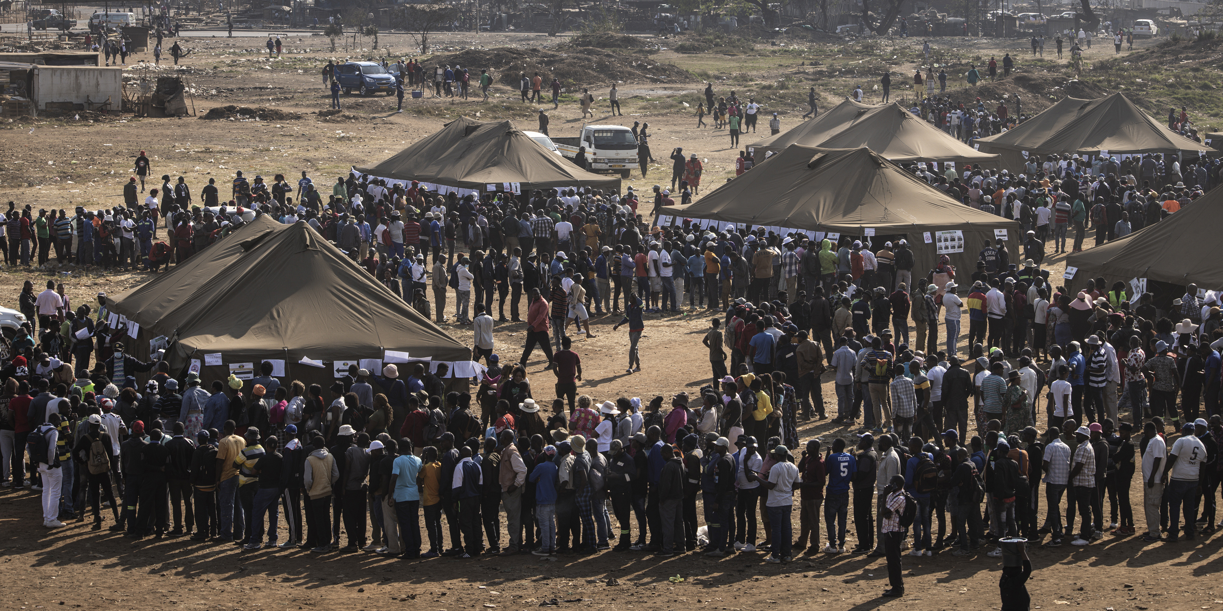 Zimbabwe elections off to rocky start as opposition CCC accuse Zanu-PF of sowing ‘chaos’ and ‘sabotage’