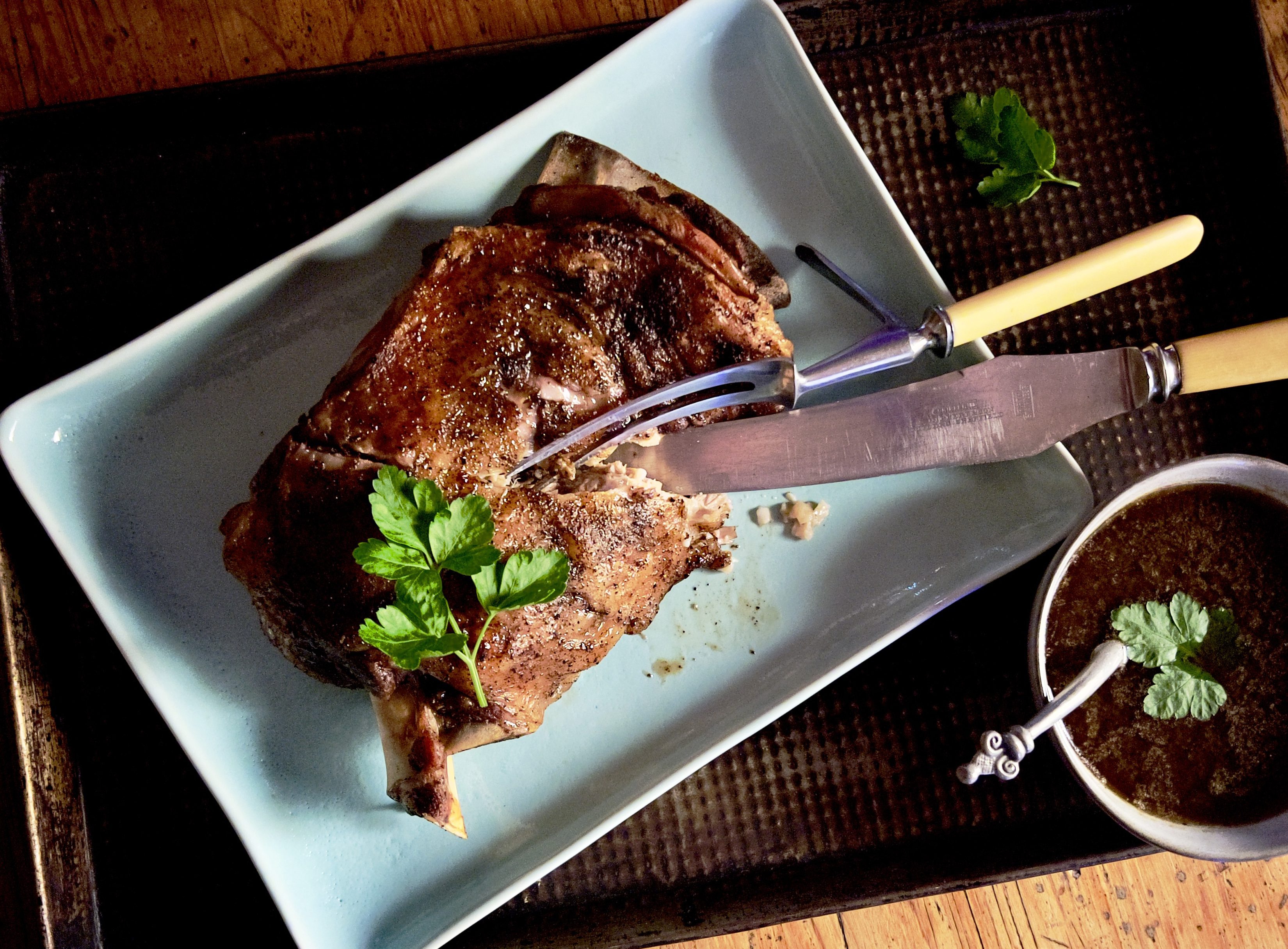 What’s cooking today: Slow-roast shoulder of lamb with sumac