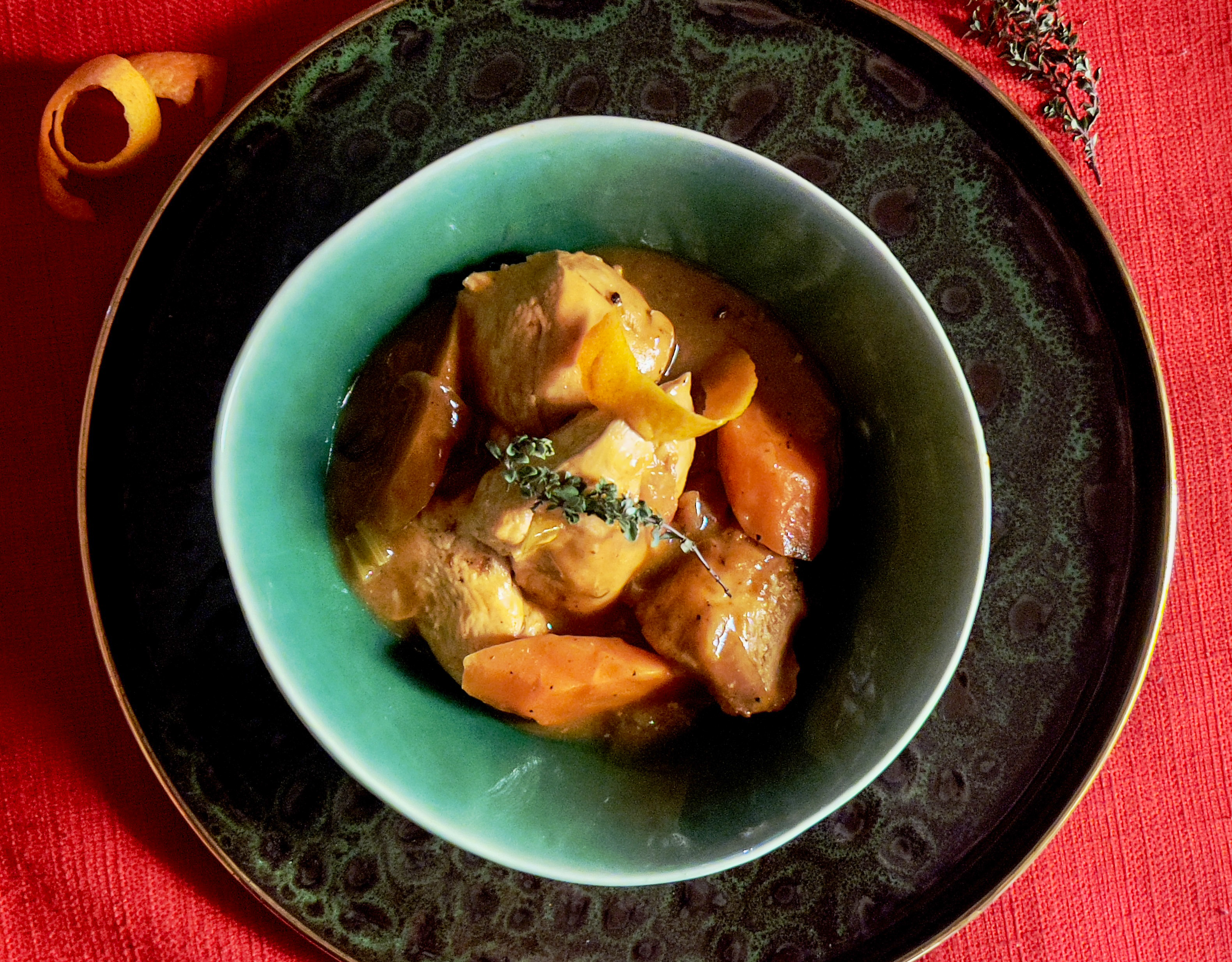 Spanish orange-paprika chicken