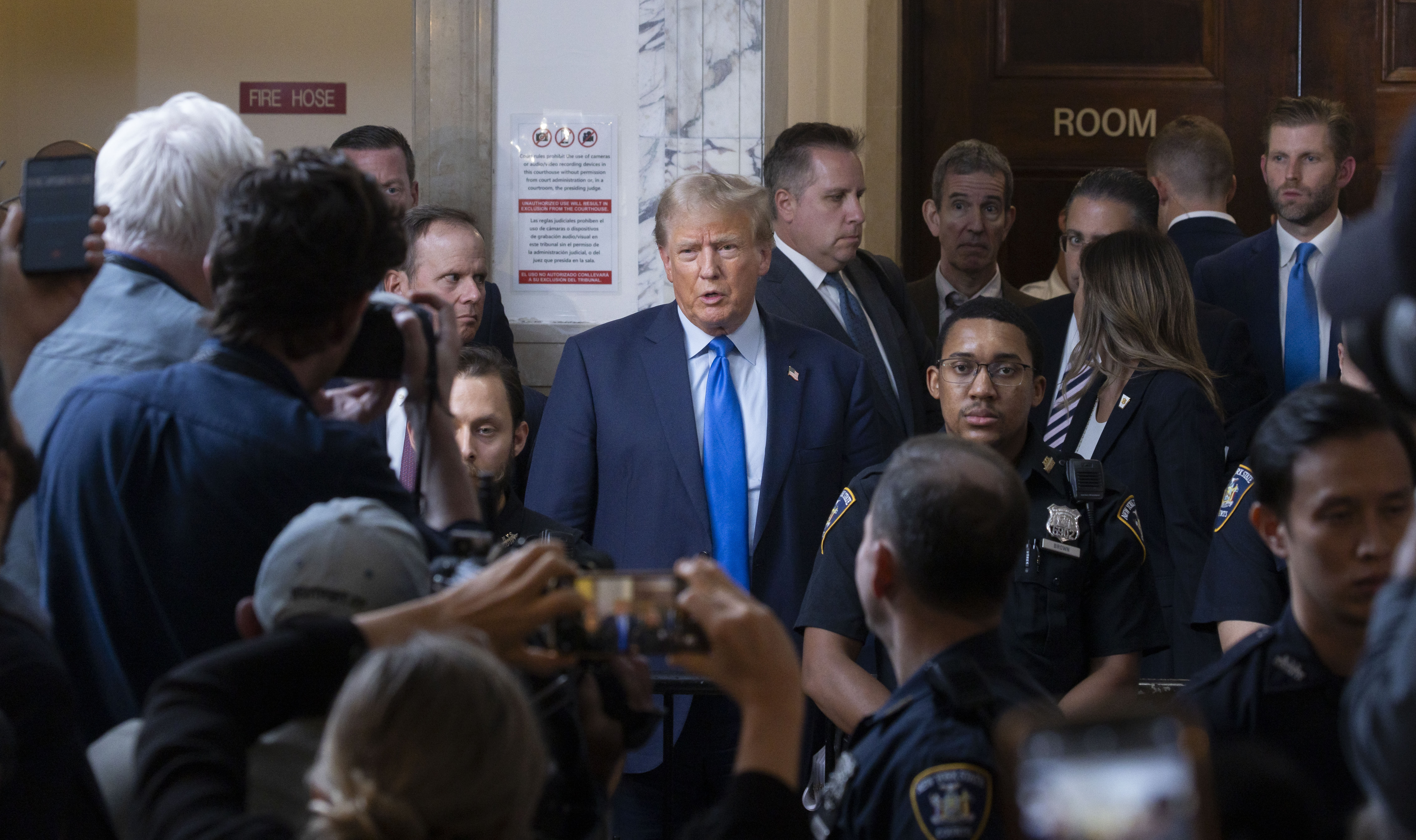 Former US President Donald J. Trump Atends Start of Civil Trial