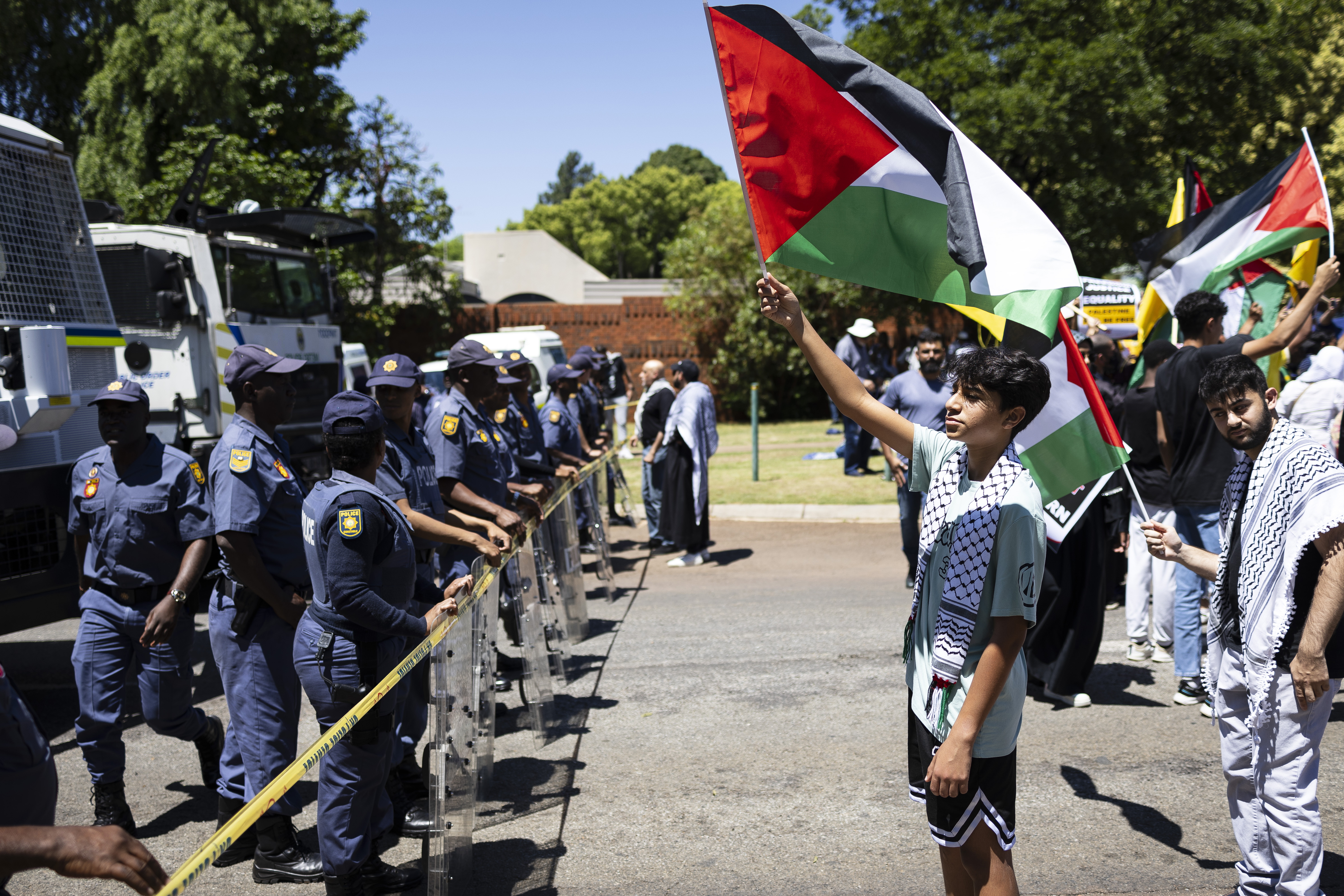 South Africa's ANC led march to the Israeli Embassy in Pretoria