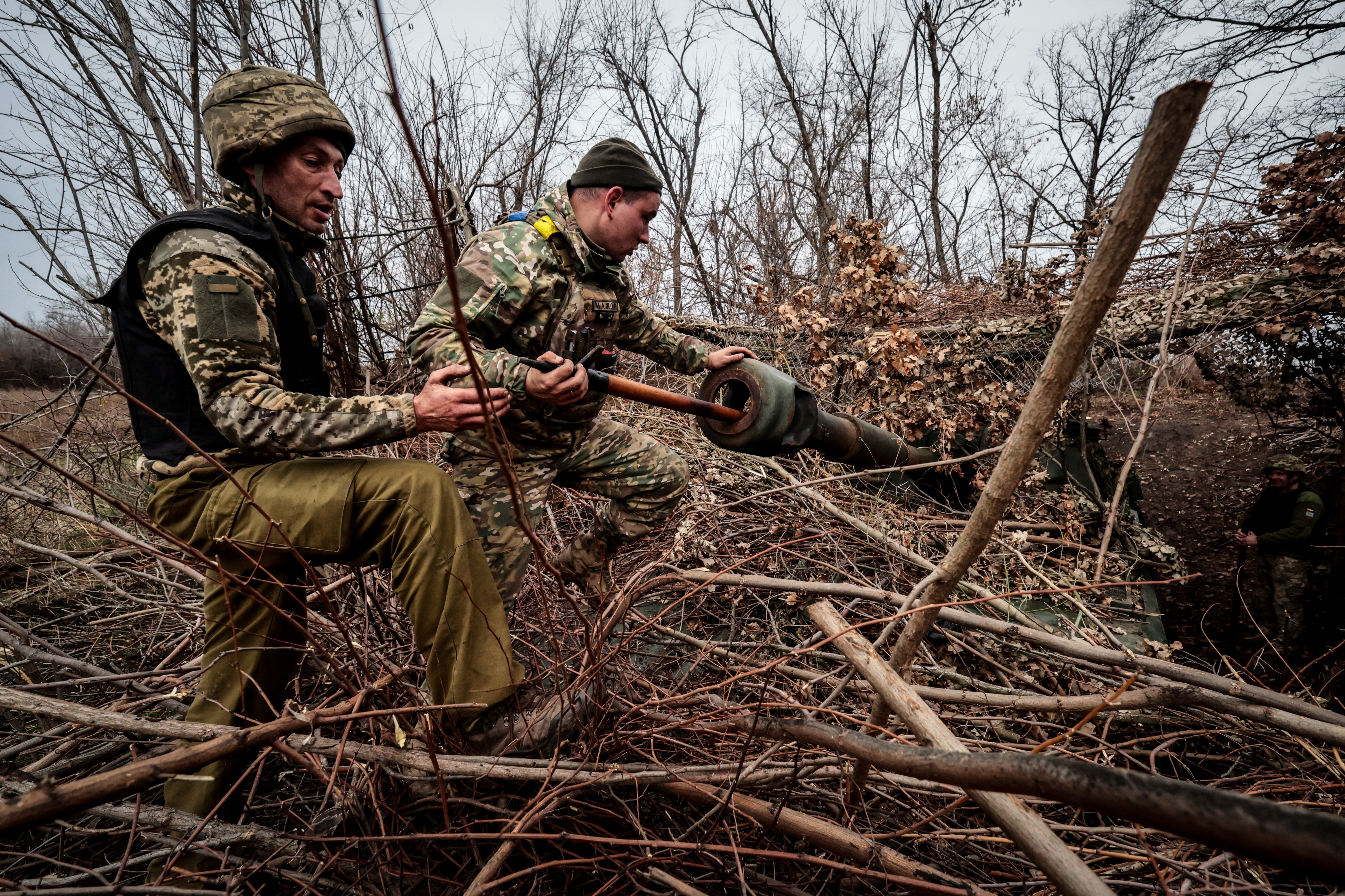 Ukrainian artillery near Zaporizhia