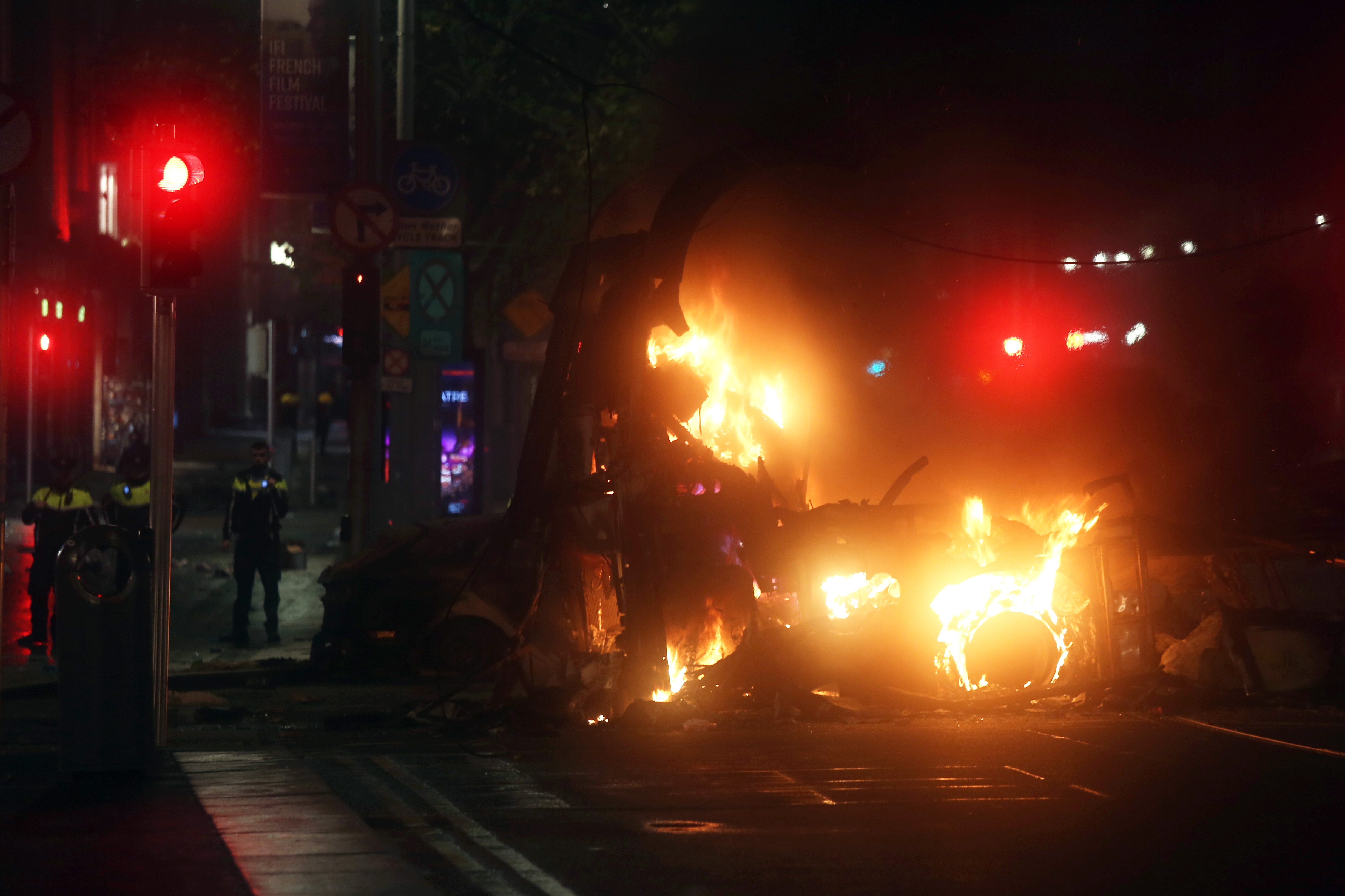 Violence in Dublin after knife attack leaves five injured