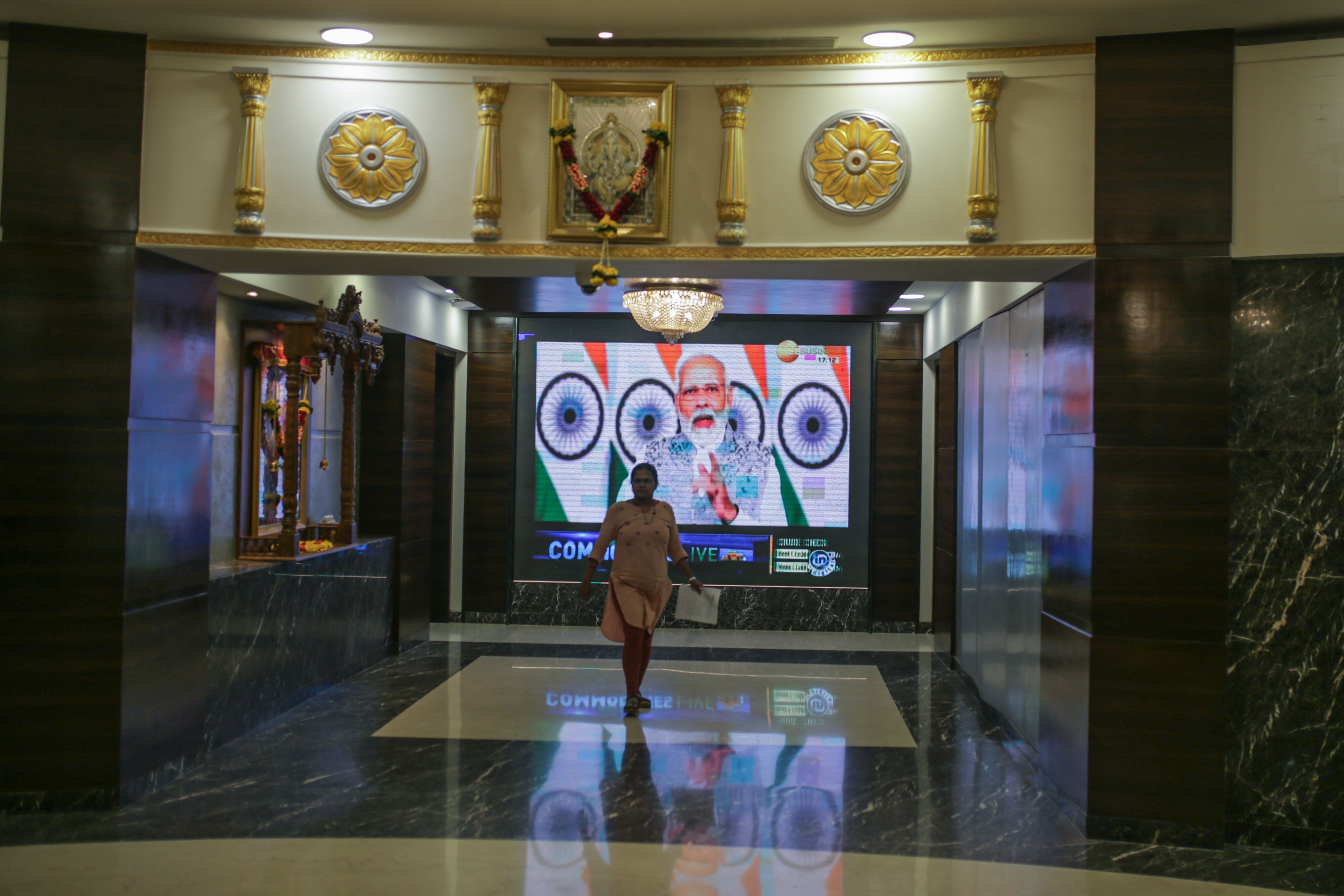The Bombay Stock Exchange in Mumbai.