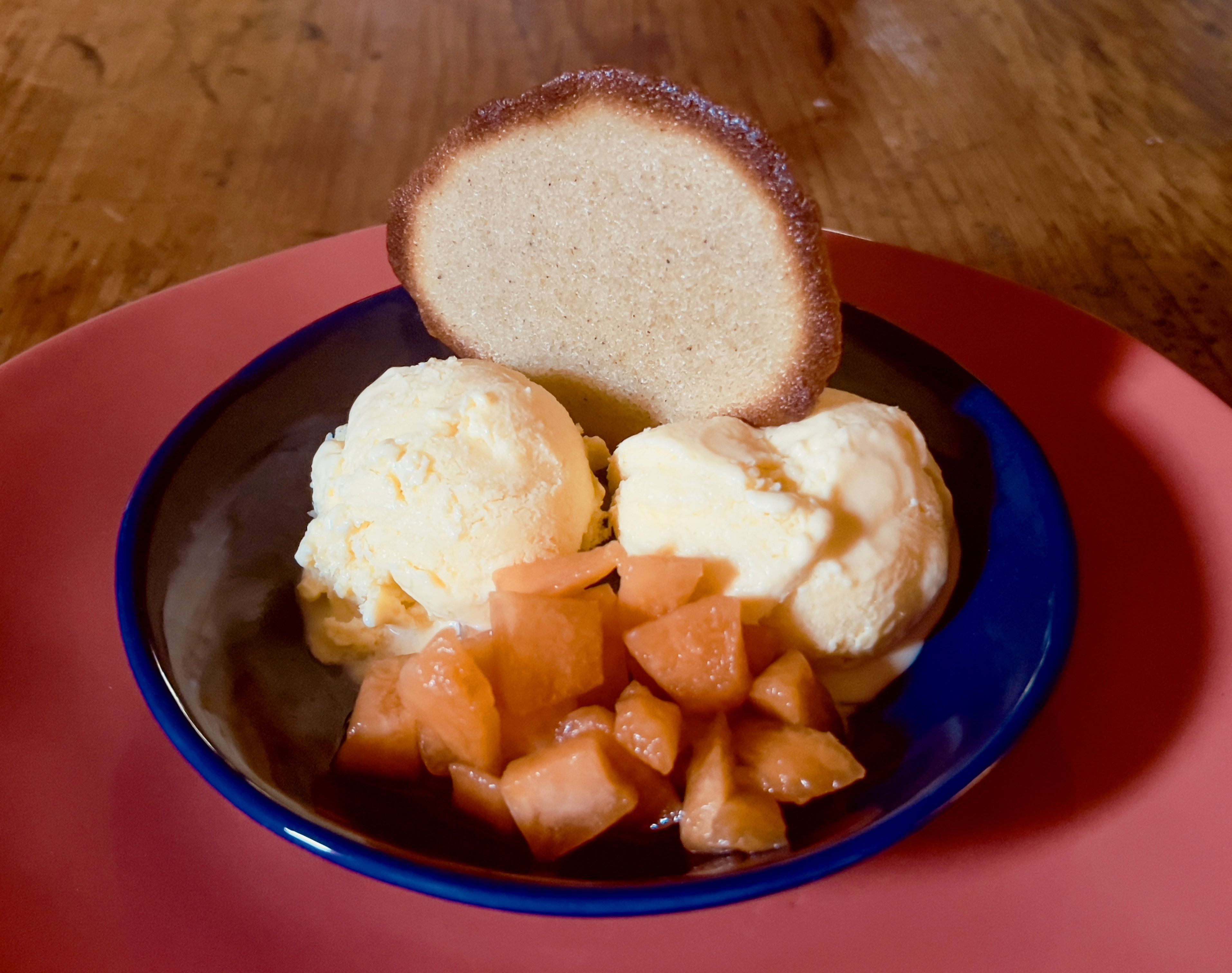 What’s cooking today: Cardamom ice cream with a cinnamon tuile