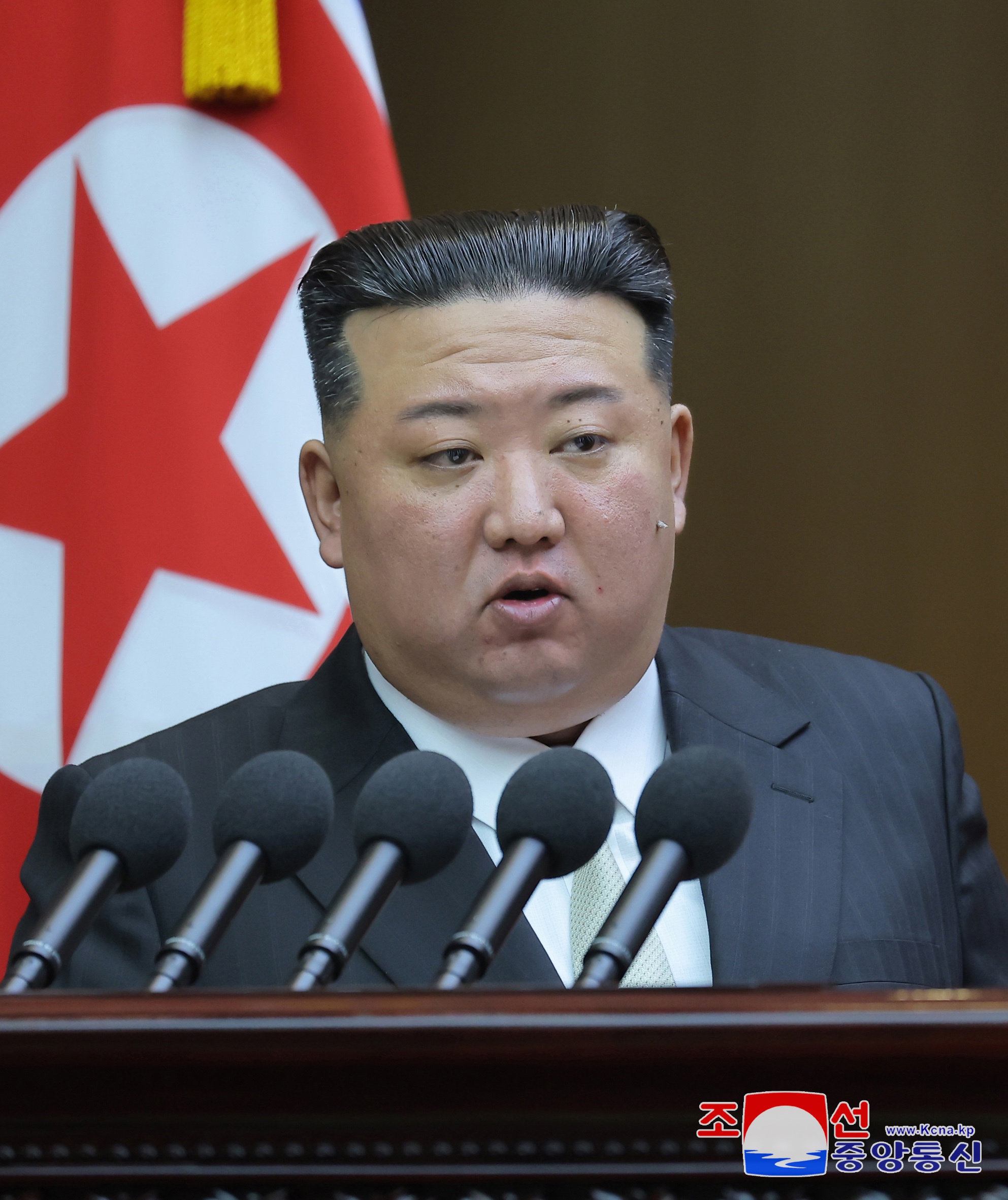 North Korean leader Kim Jong Un attends a session of the Supreme People's Assembly in Pyongyang