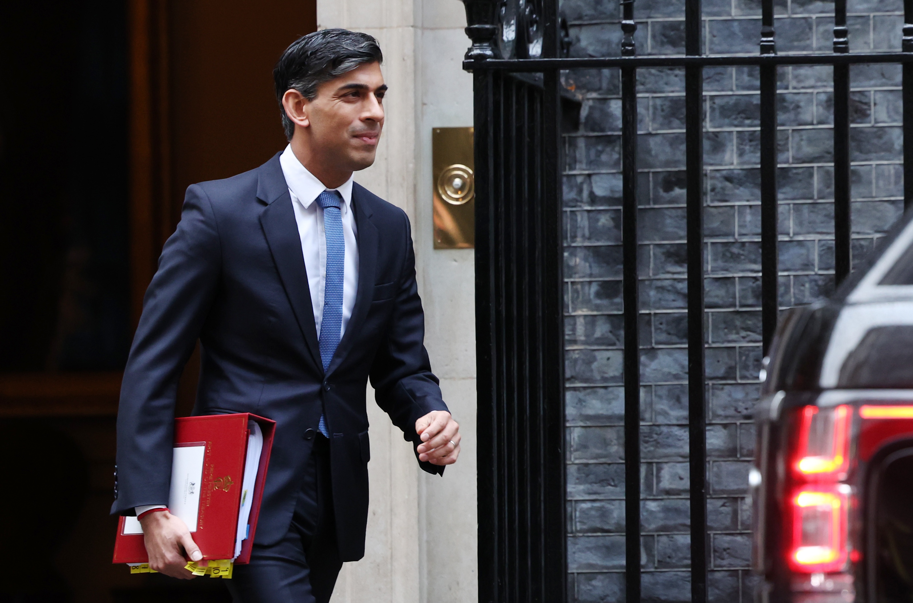 British PM Sunak departs for PMQs