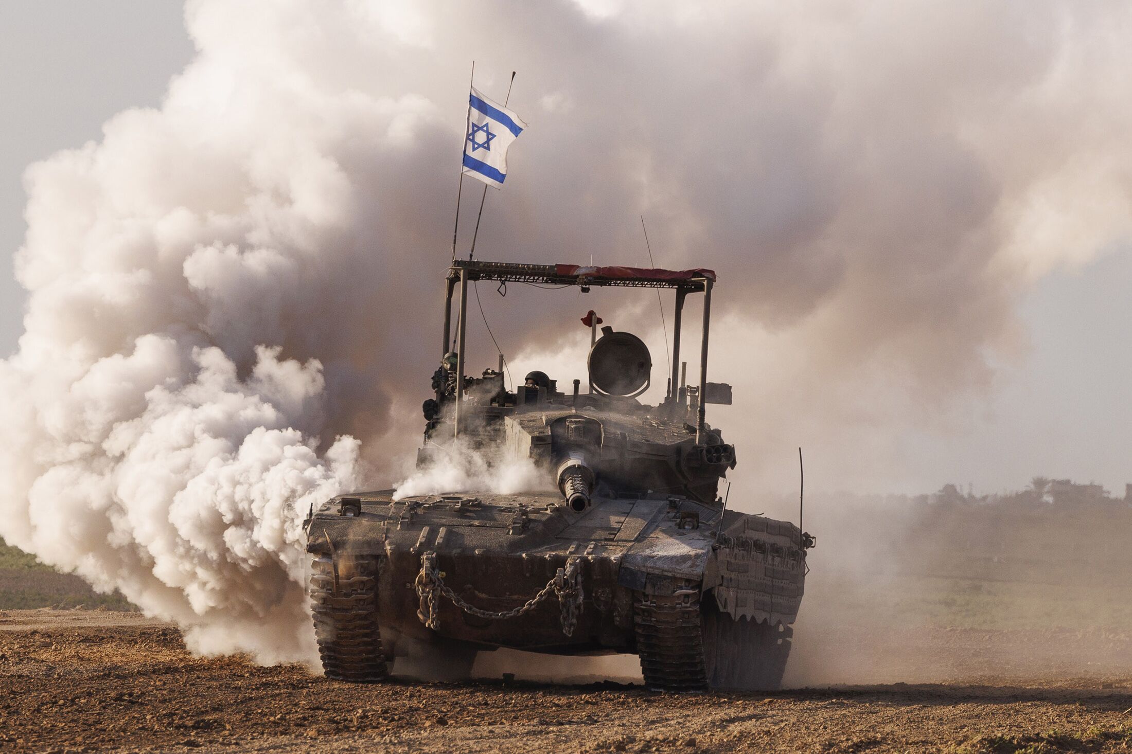 Israeli Military Vehicles at Gaza Border as UN Chief Renews Call for Cease-Fire