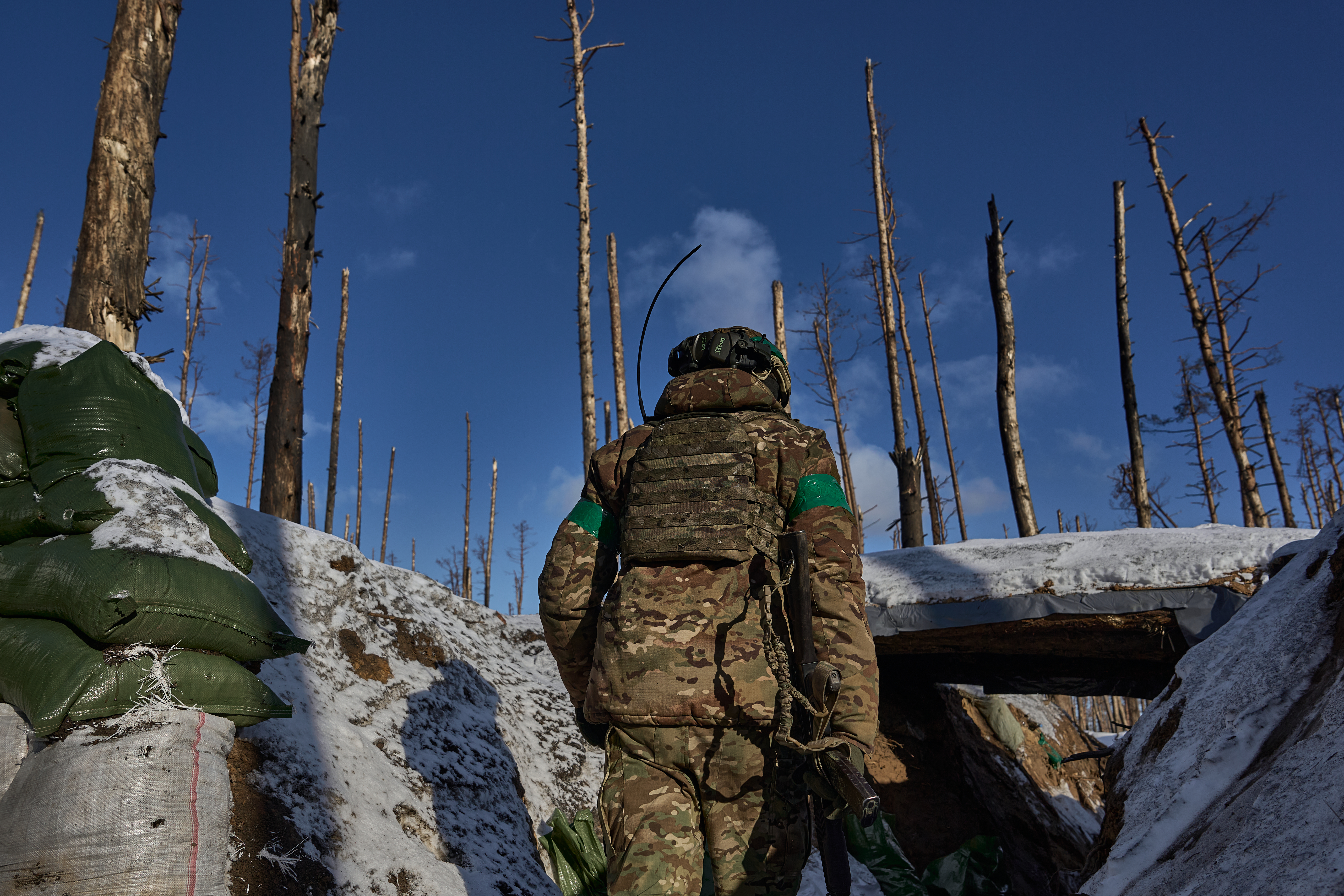 Ukrainian National Guard Operate In Frontline Positions Near Kreminna