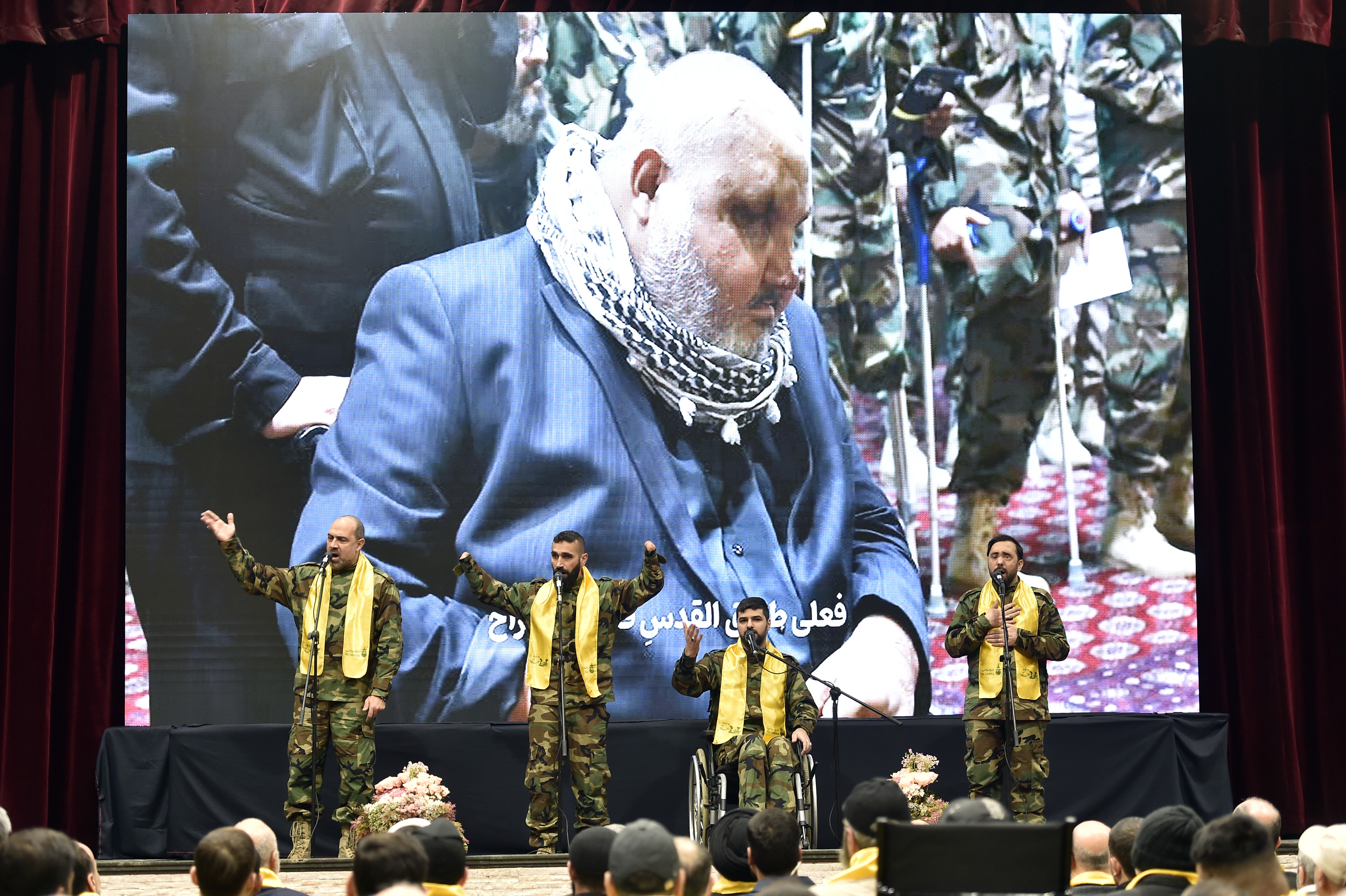 Hezbollah leader Hassan Nasrallah delivers video speech to supporters in Beirut