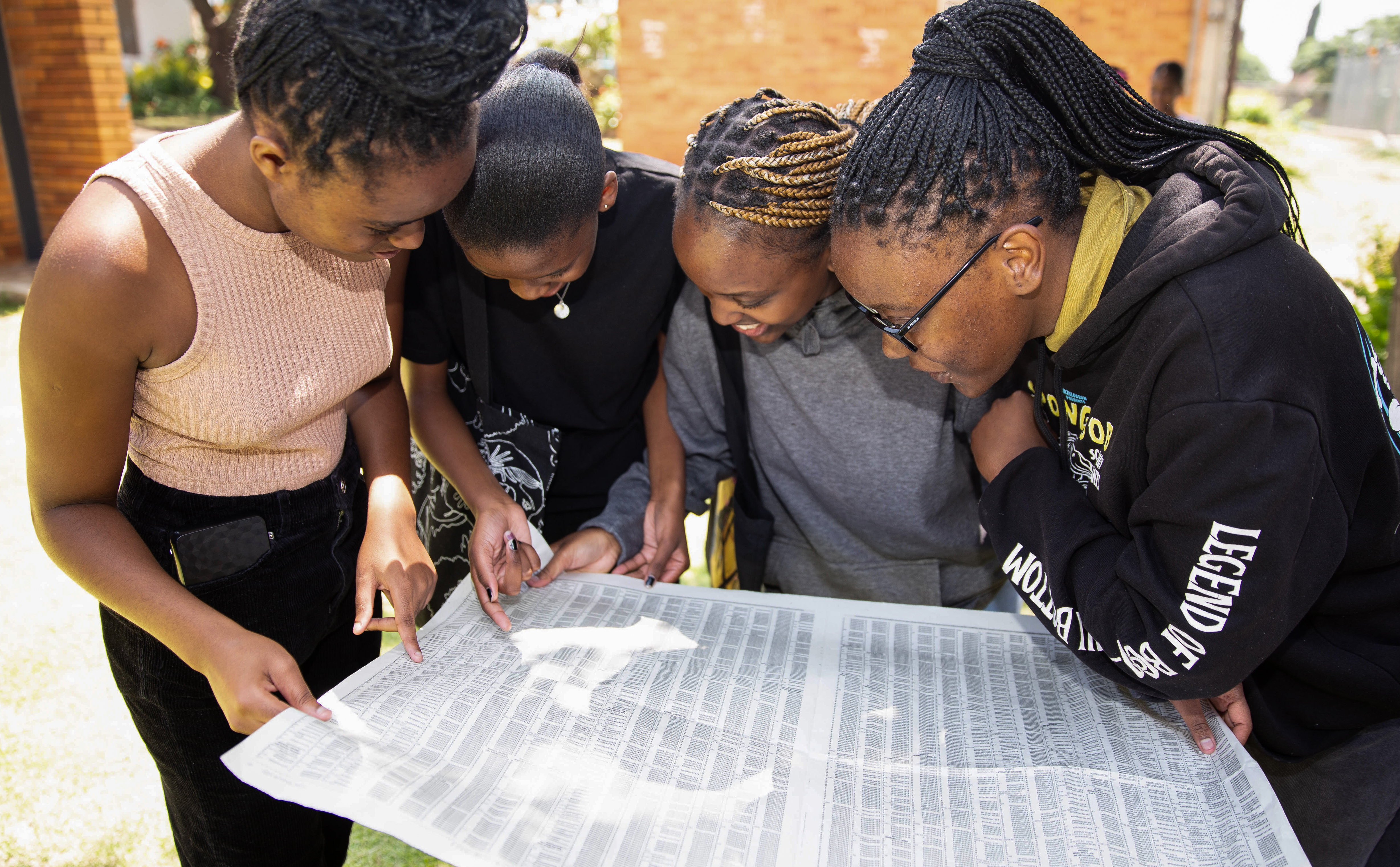 Matriculants receive their results at Letsibogo Girls Secondary School in Soweto on 19 January 2024. (Photo: Gallo Images / Papi Morake)