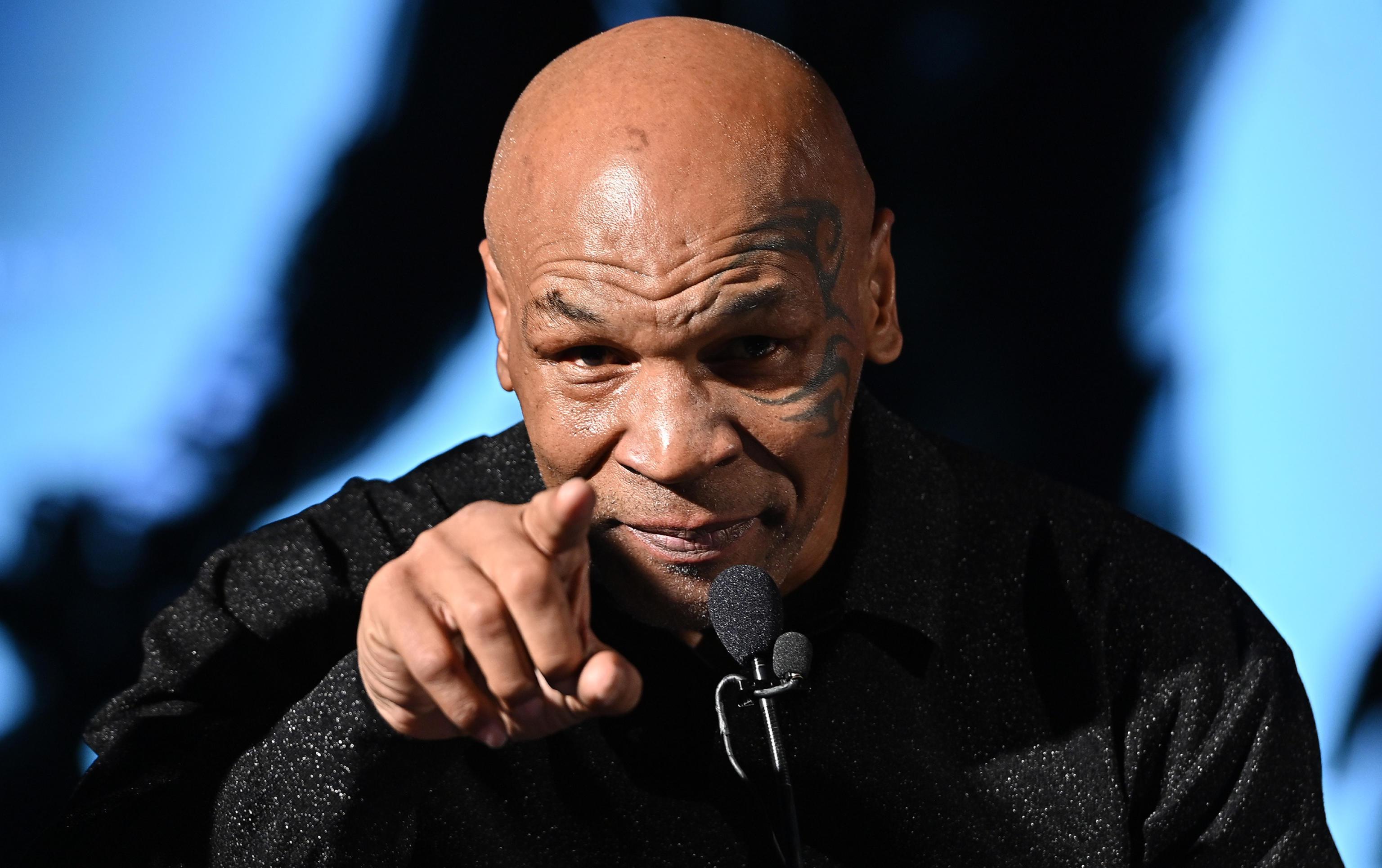 Mike Tyson arrives in Turin to shoot part of his latest film, 'Bunny Man'