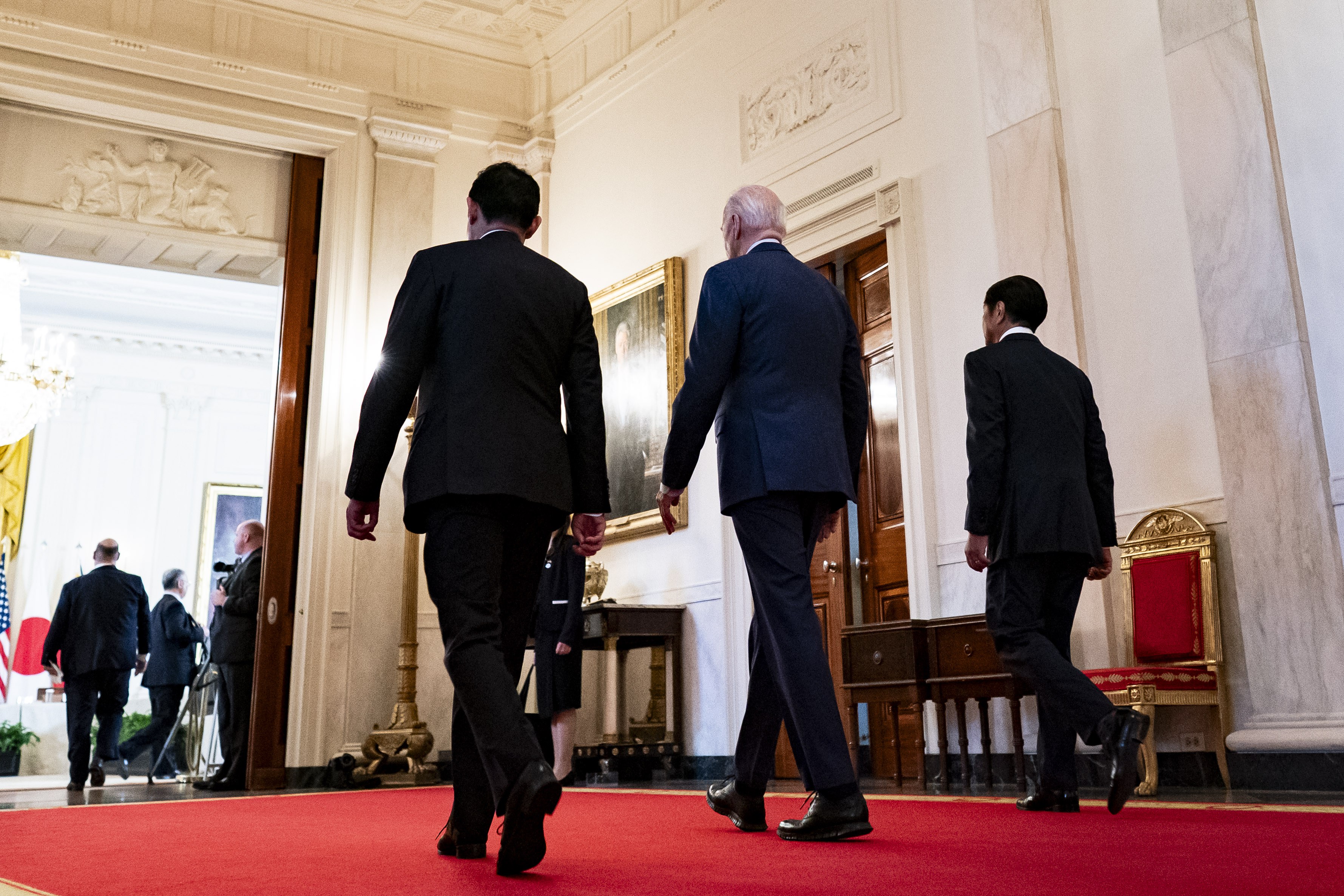 US President Biden trilateral meeting with Philippines' president and Japan's prime minister
