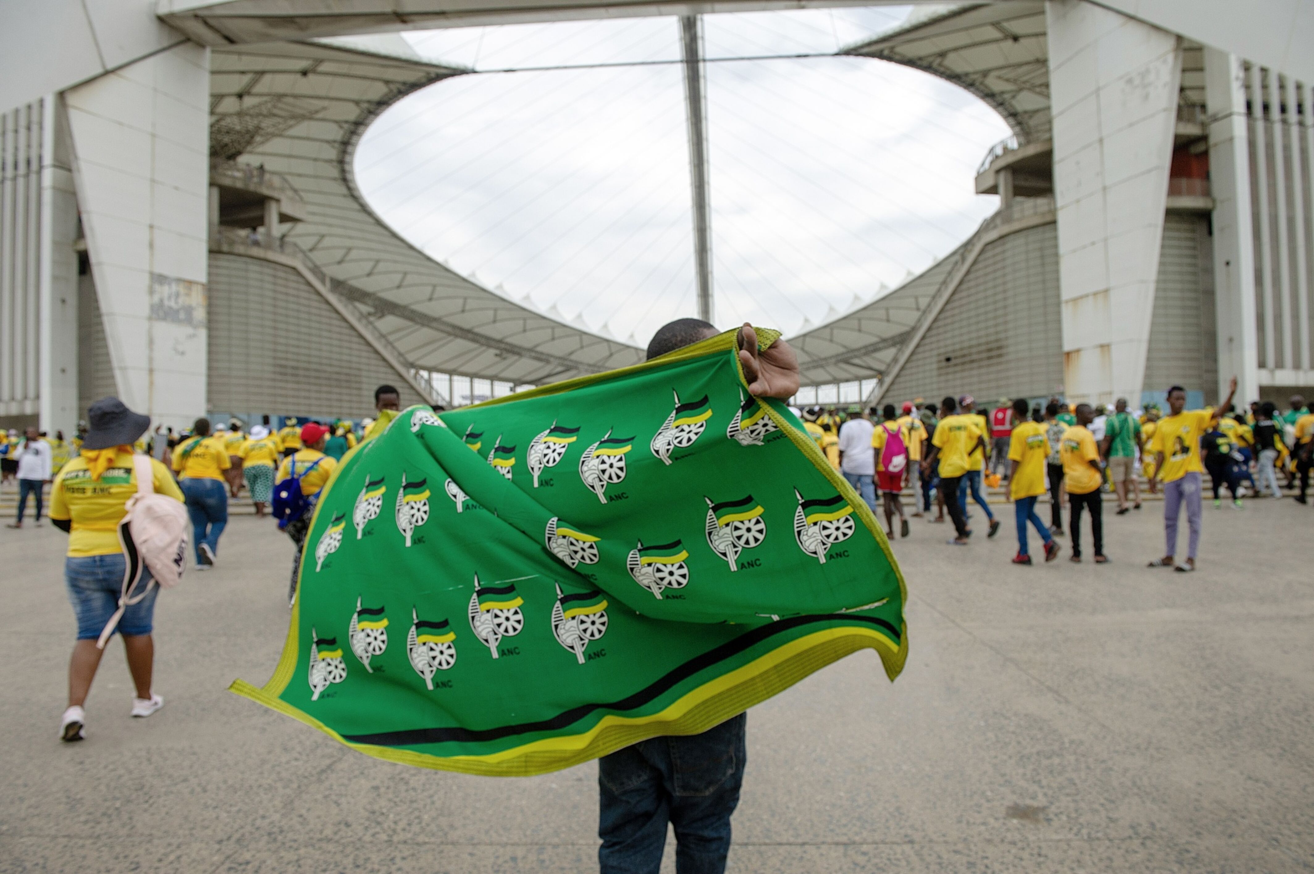ANC supporters in Durban, South Africa, on Feb. 24.