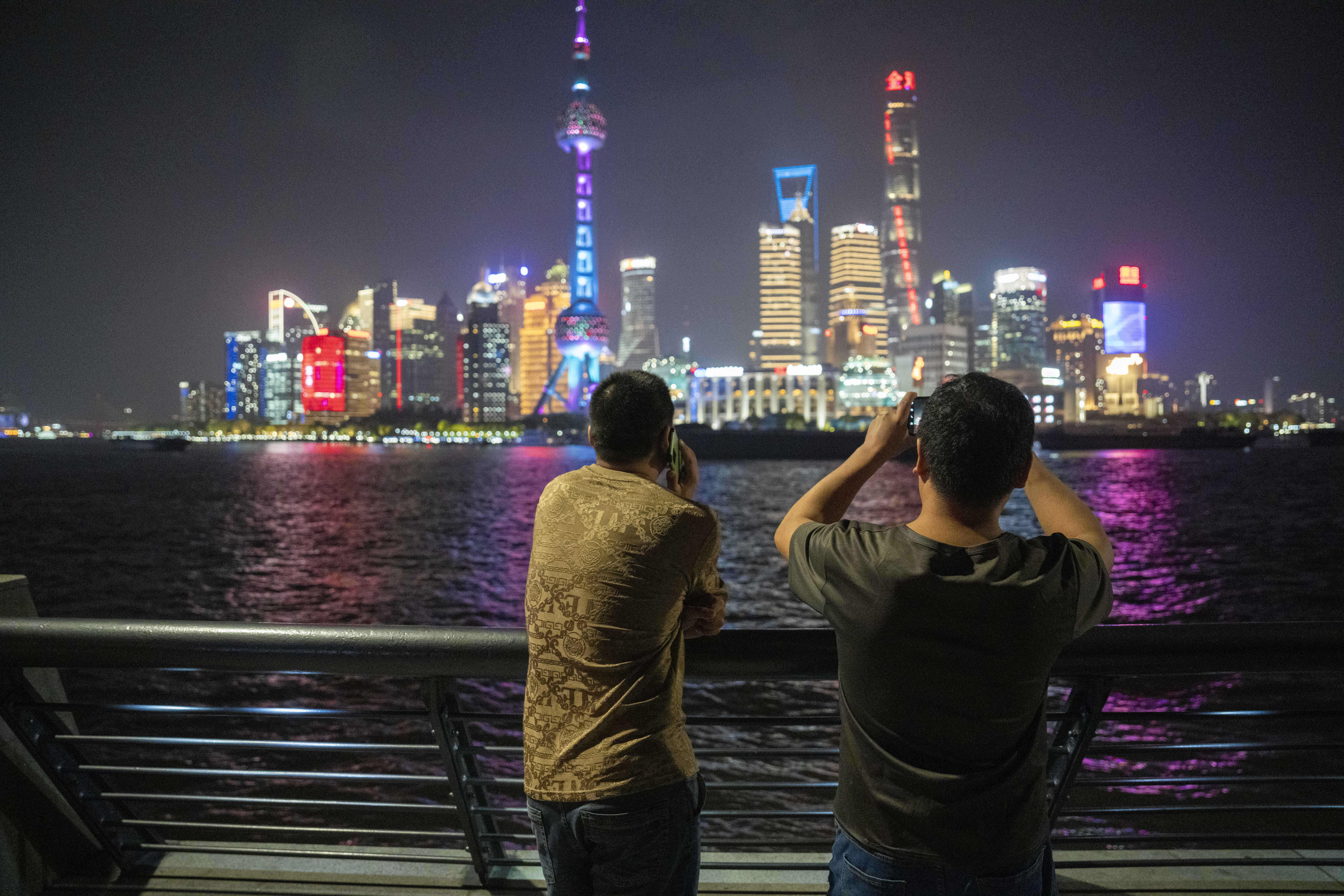General Views in Shanghai As China Reports Surprisingly Strong Growth Driven by Industry