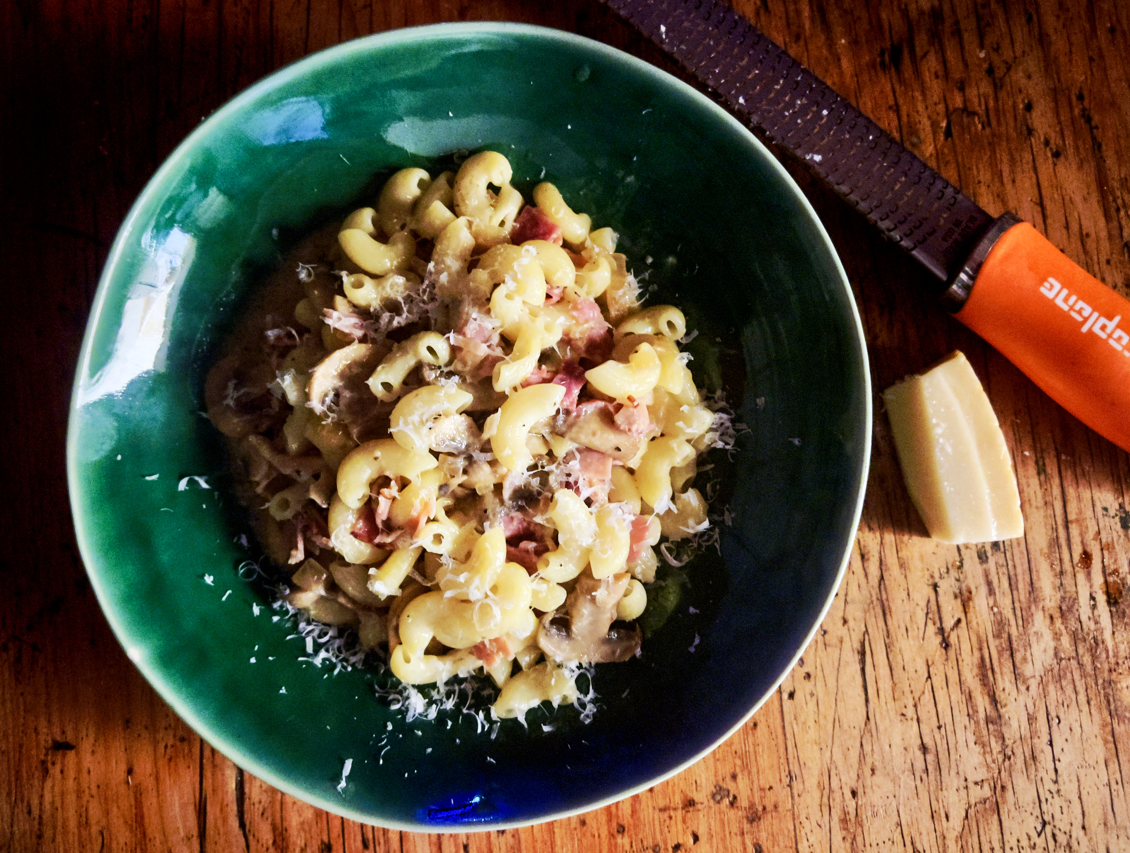 mushroom-ham-pasta