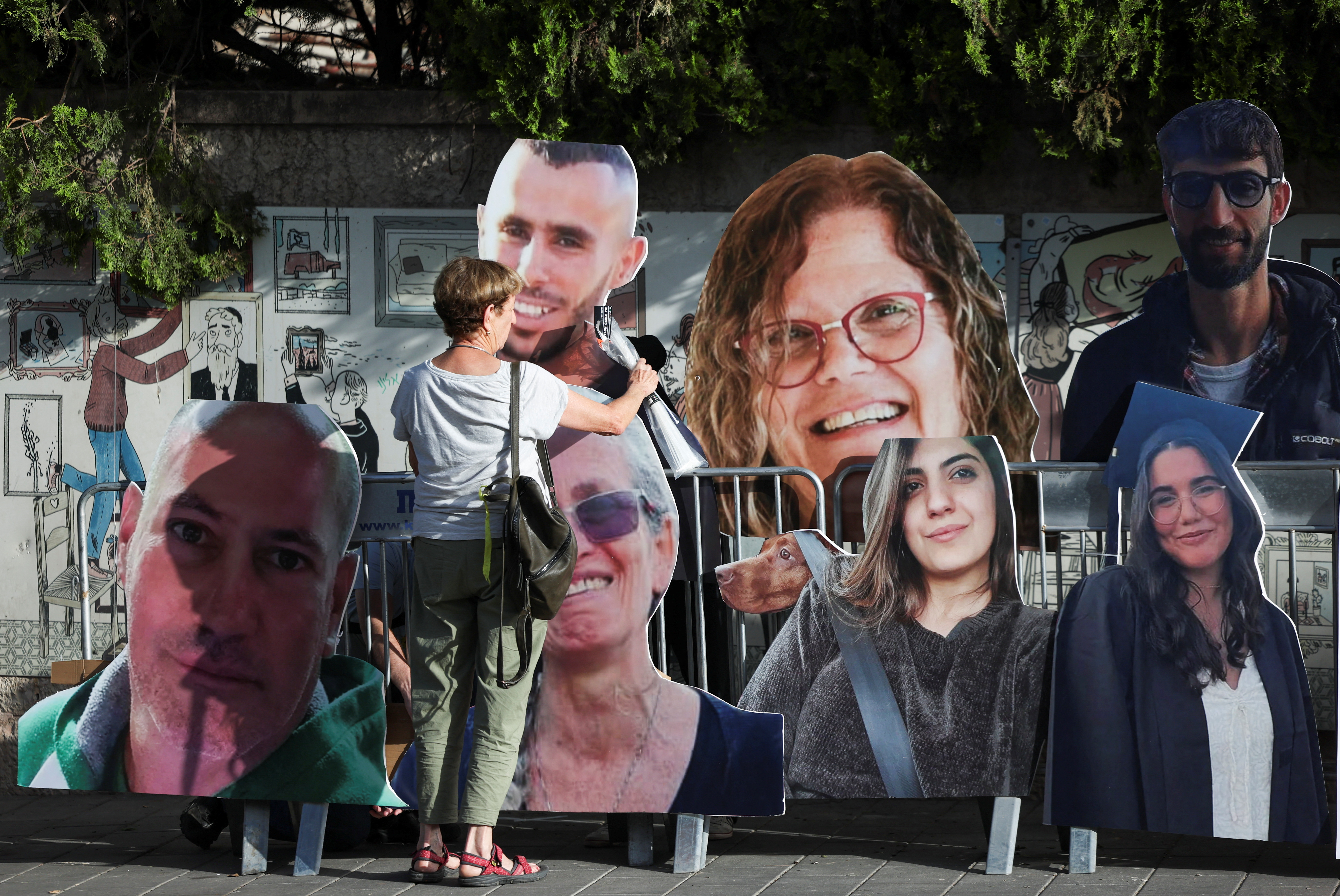 People take part in a protest, in Jerusalem