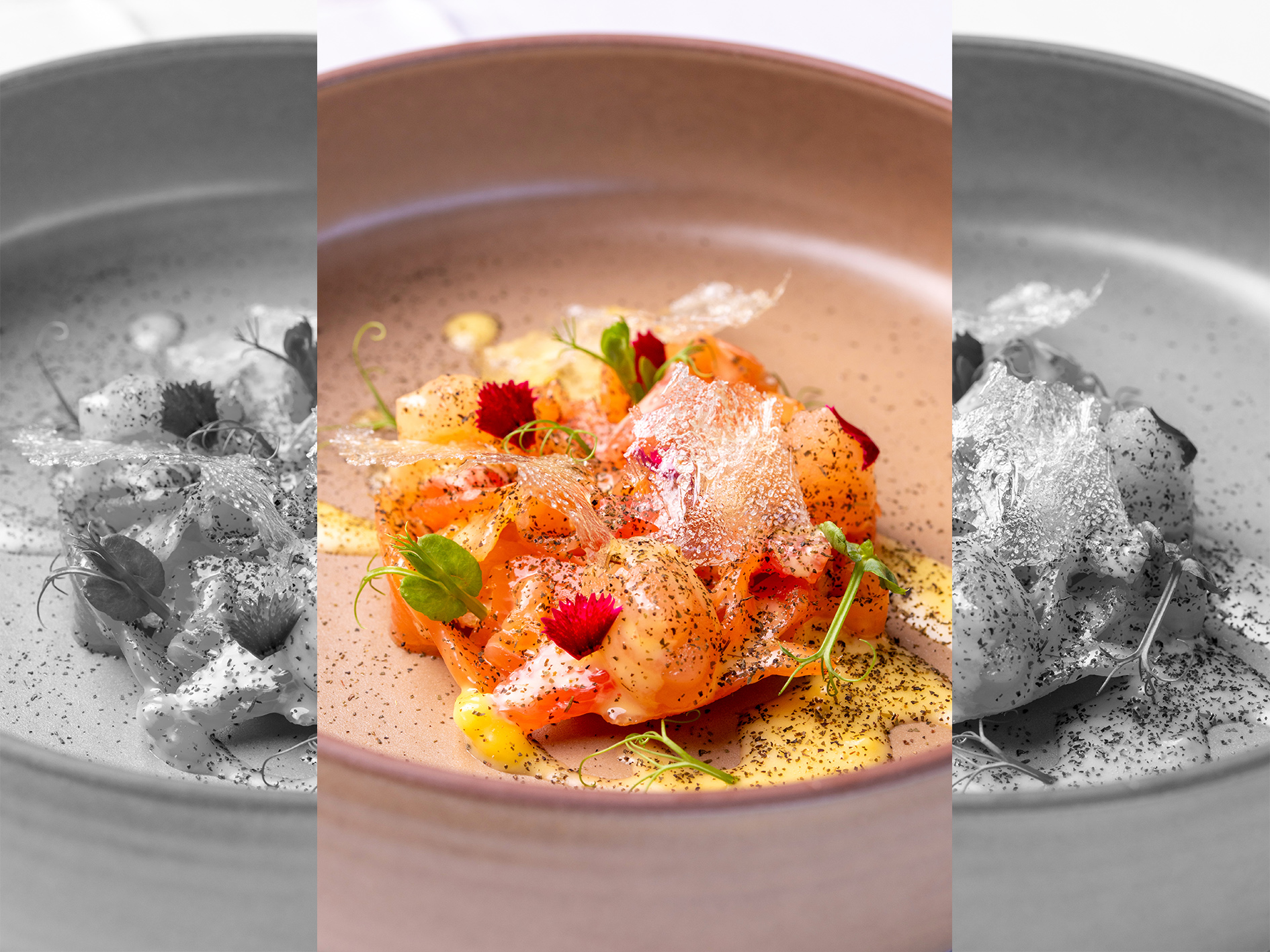 Theodorus Chiloane’s green tea-cured salmon, right on the dockside