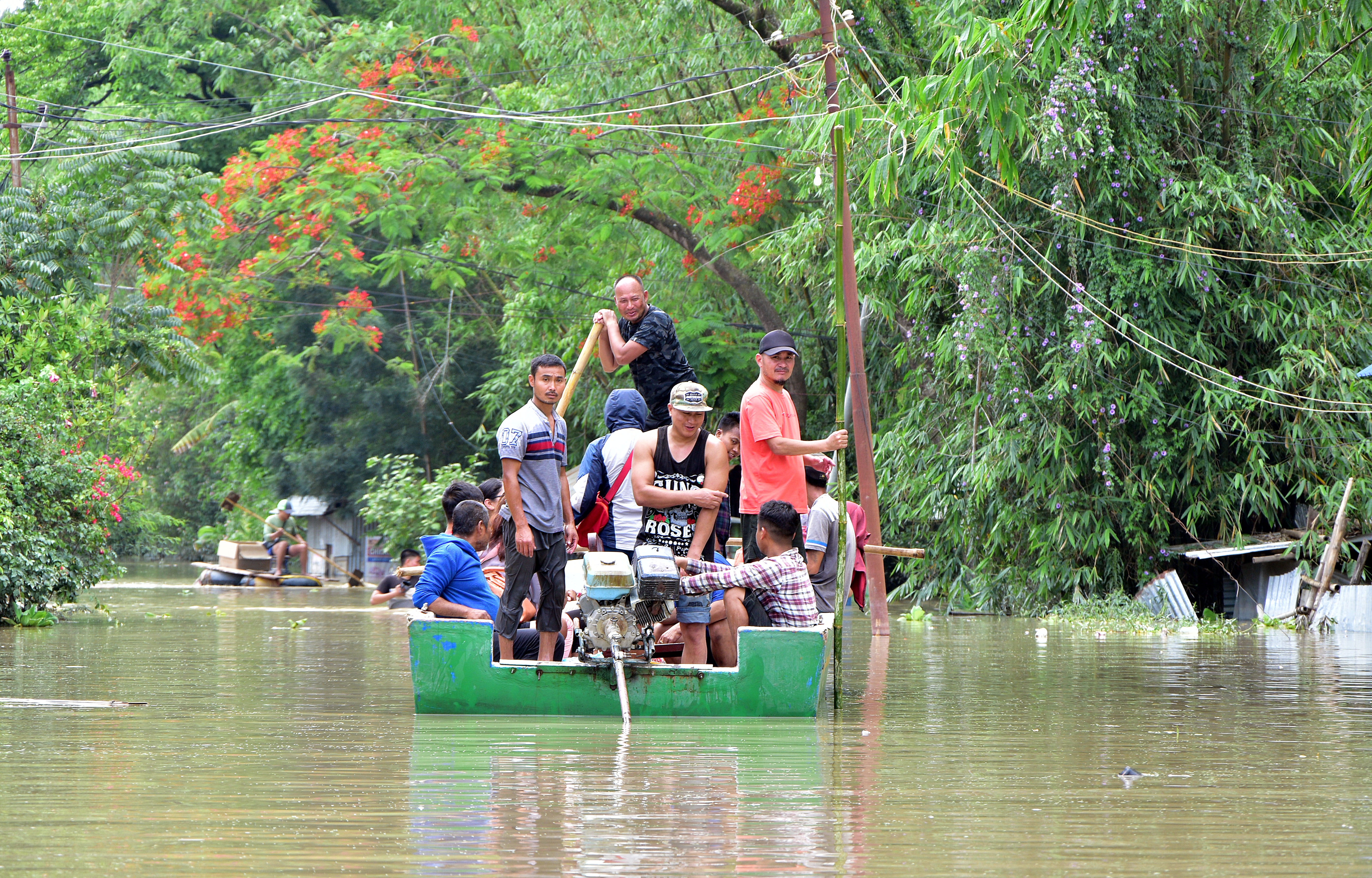 Floodings in Manipur following torrential rains and cyclone Remal