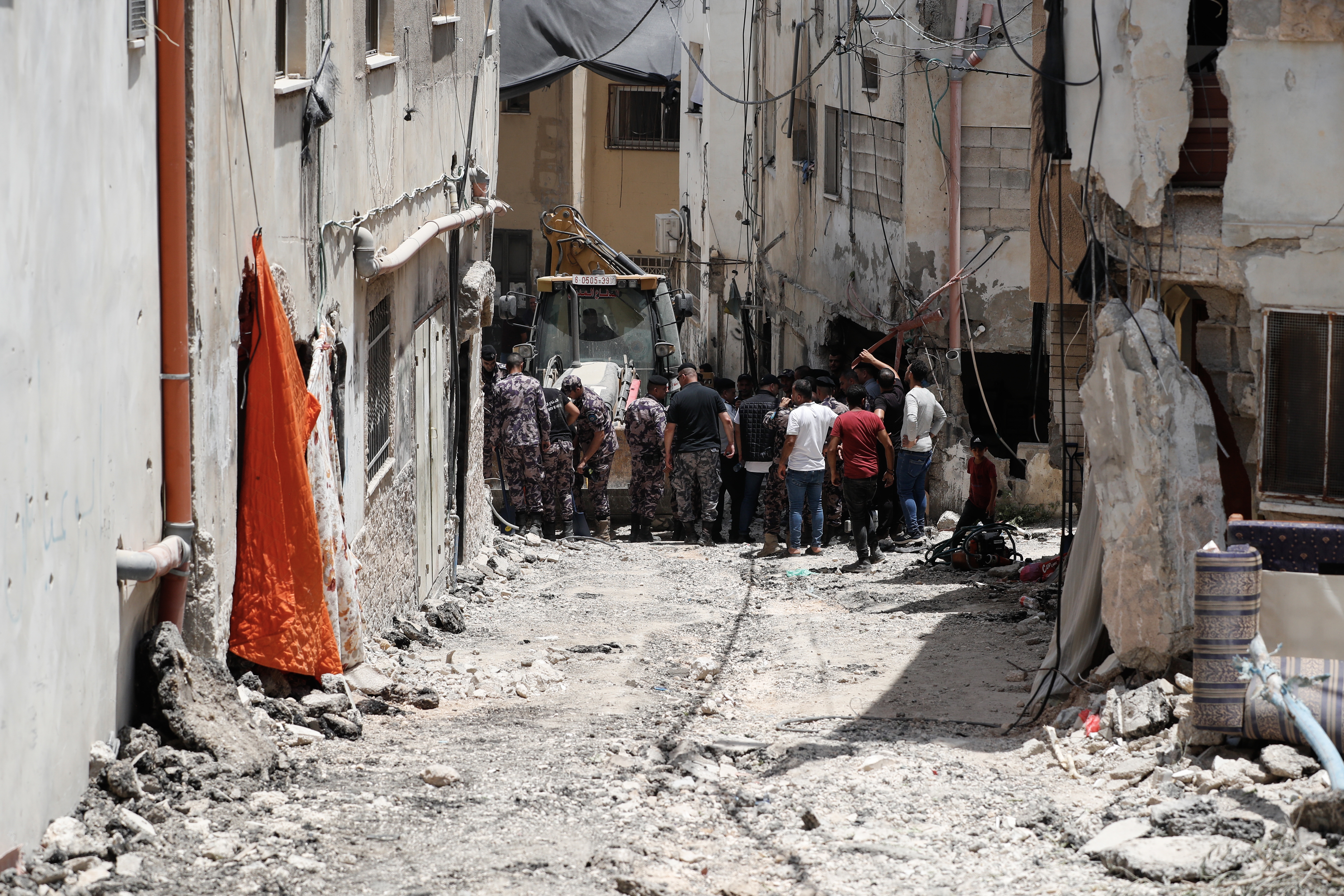 Damage after Israeli forces raid Jenin refugee camp in West Bank