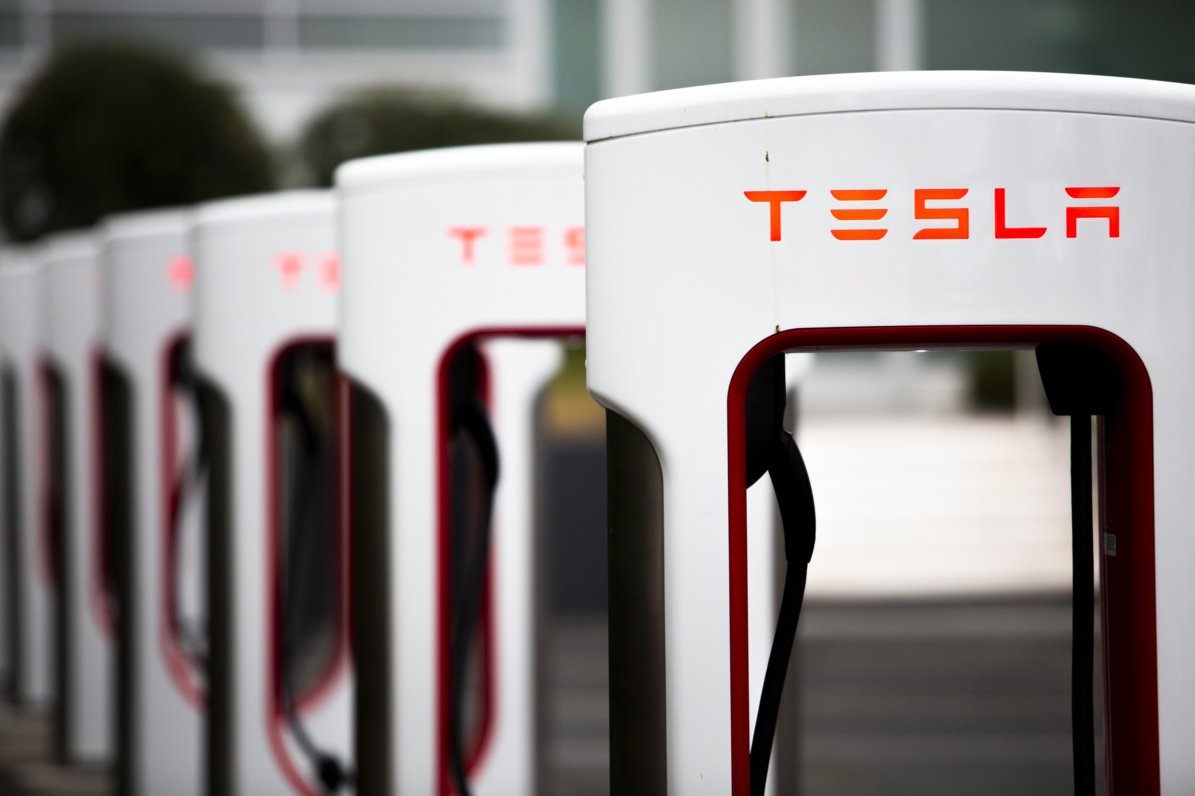 A Tesla Charging Station Ahead Of Earnings Figures