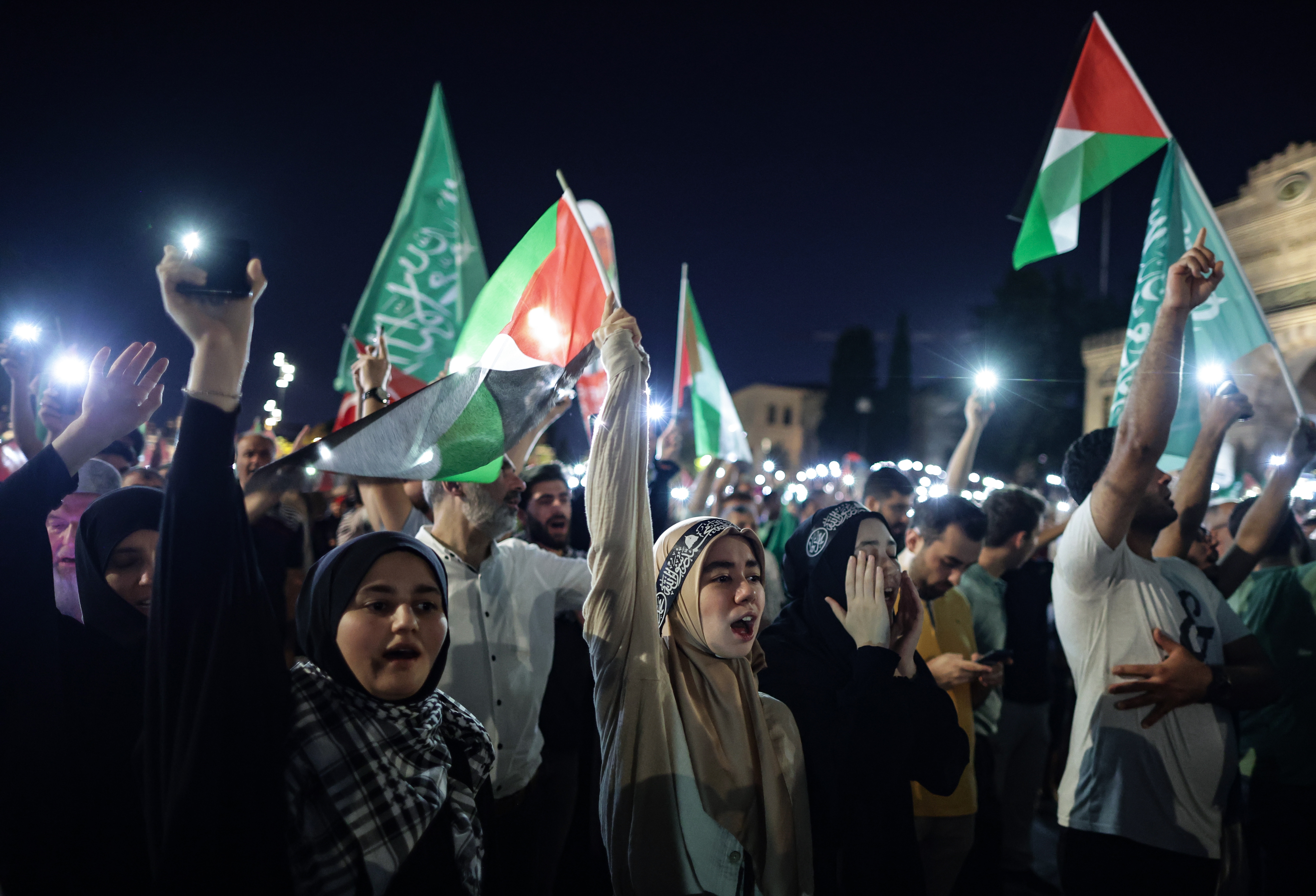 Protest in Istanbul following Hamas political leader Haniyeh's killing in Tehran