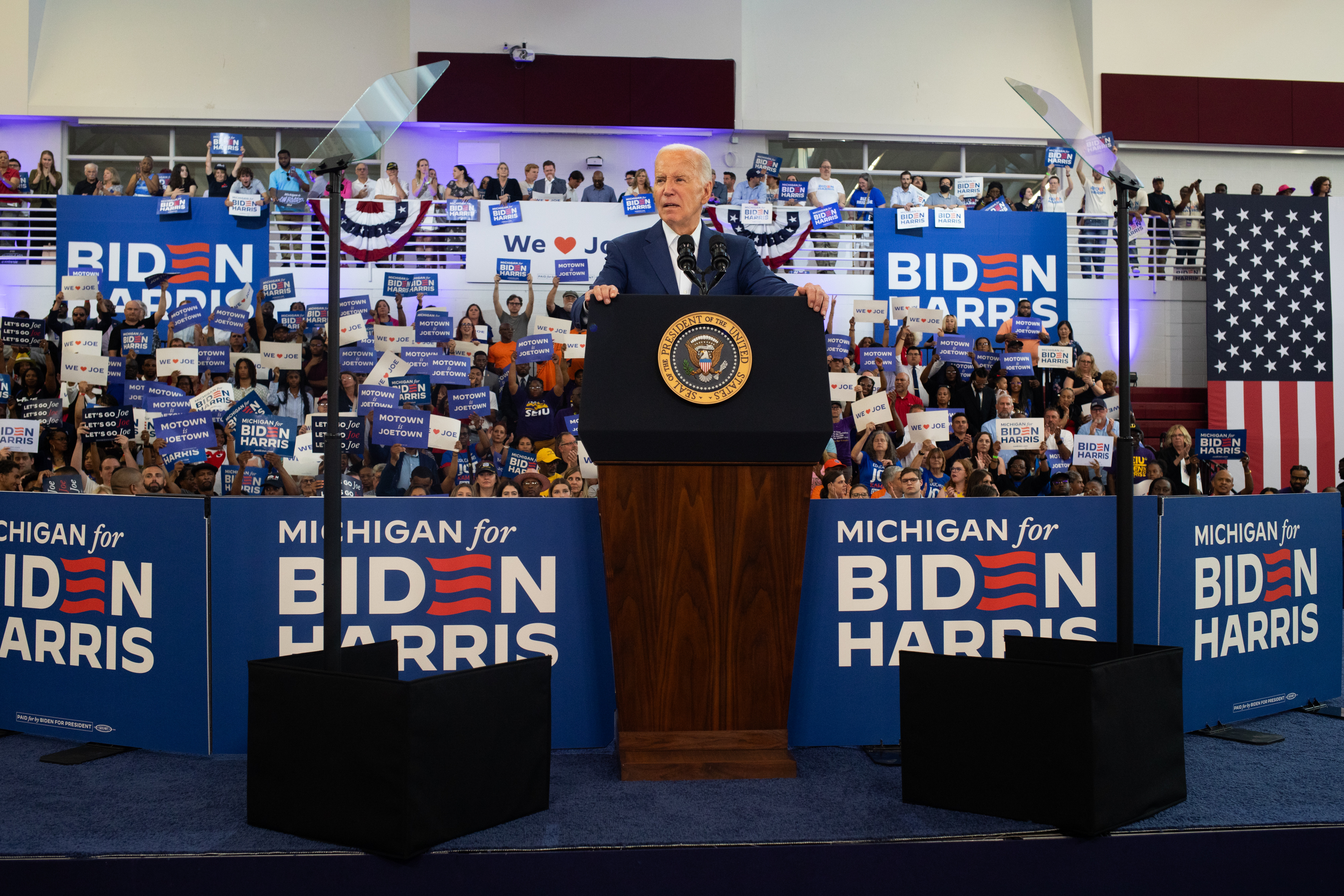 President Biden Campaigns In Michigan