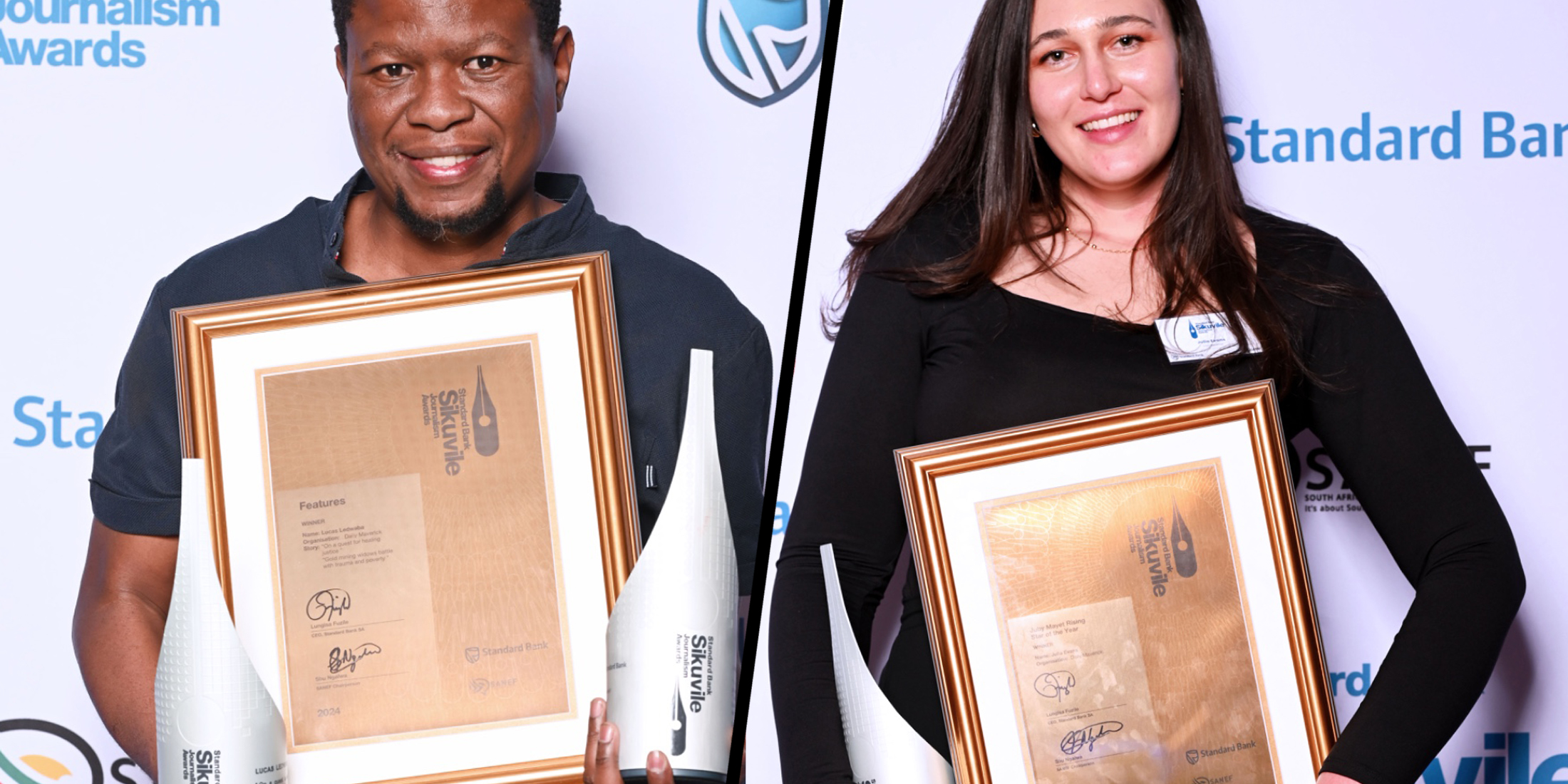 Daily Maverick journalists honoured at Standard Bank Sikuvile Journalism Awards