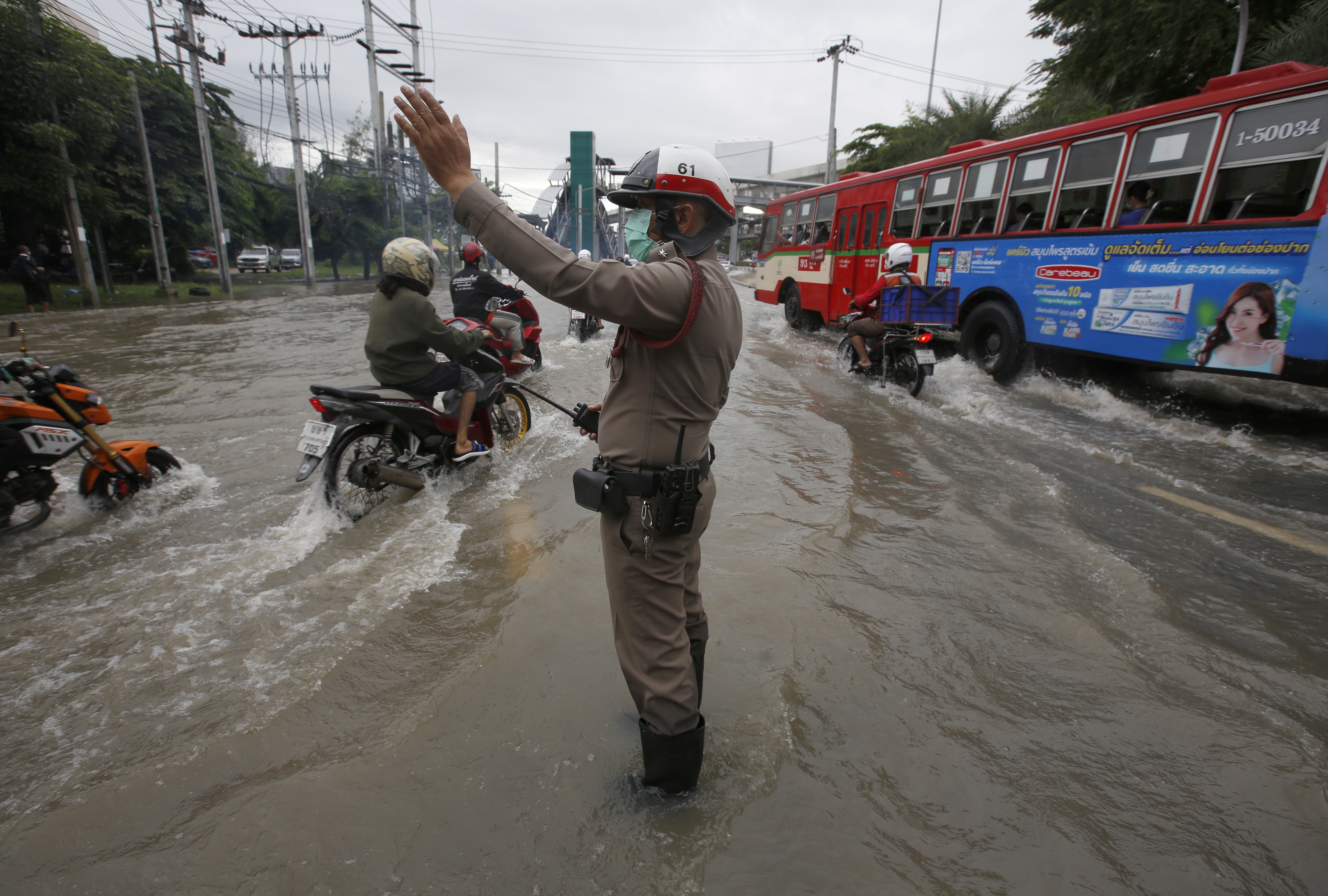 Flash flood in Bangkok caused by heavy rain