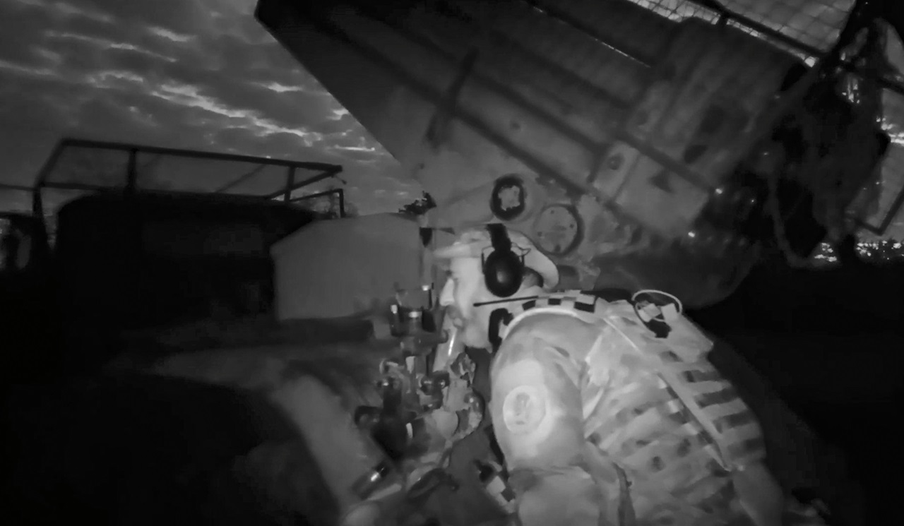 Russian troops in Soledar, Donetsk region