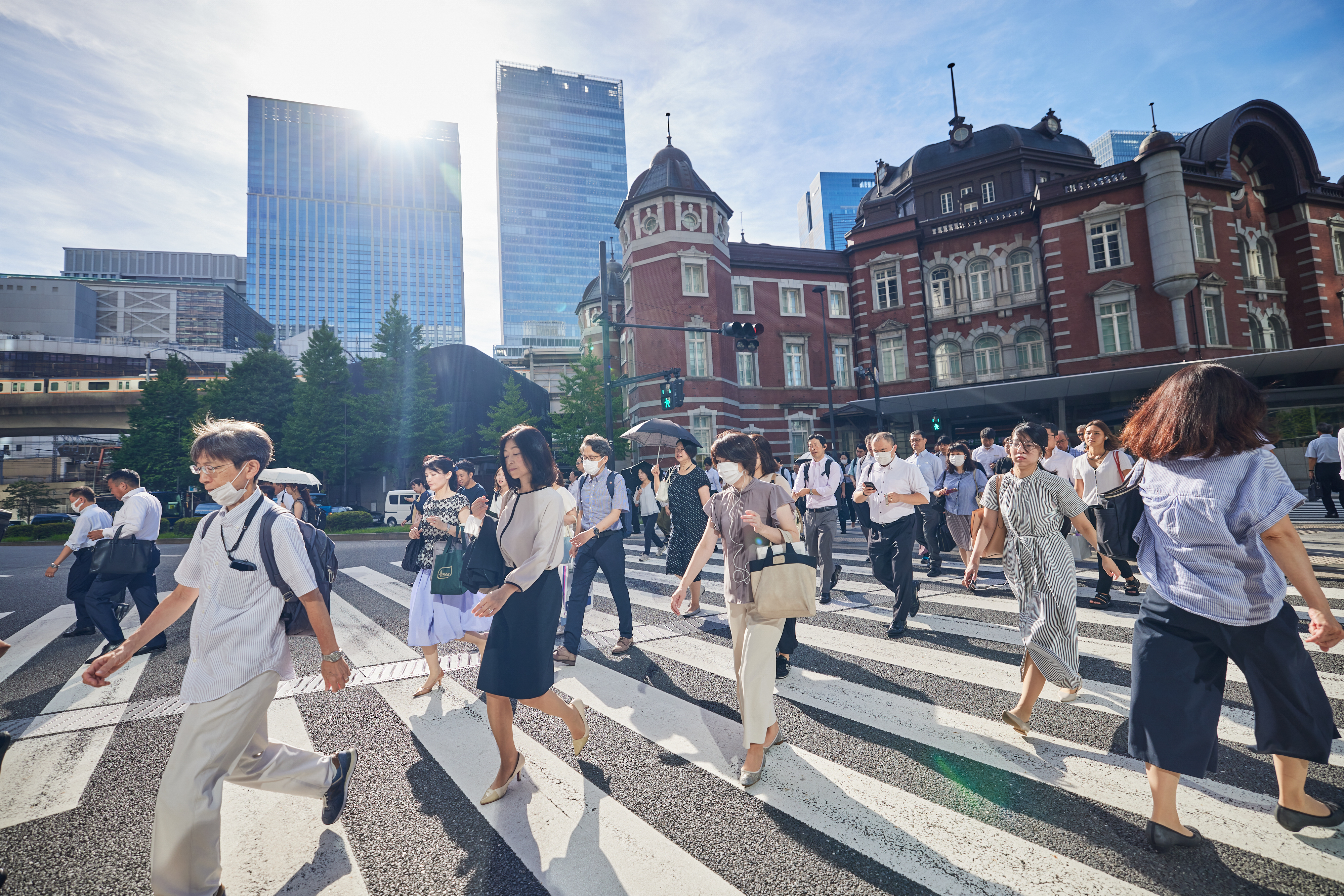 Morning Commuters in Tokyo Ahead of Jobless Data Release