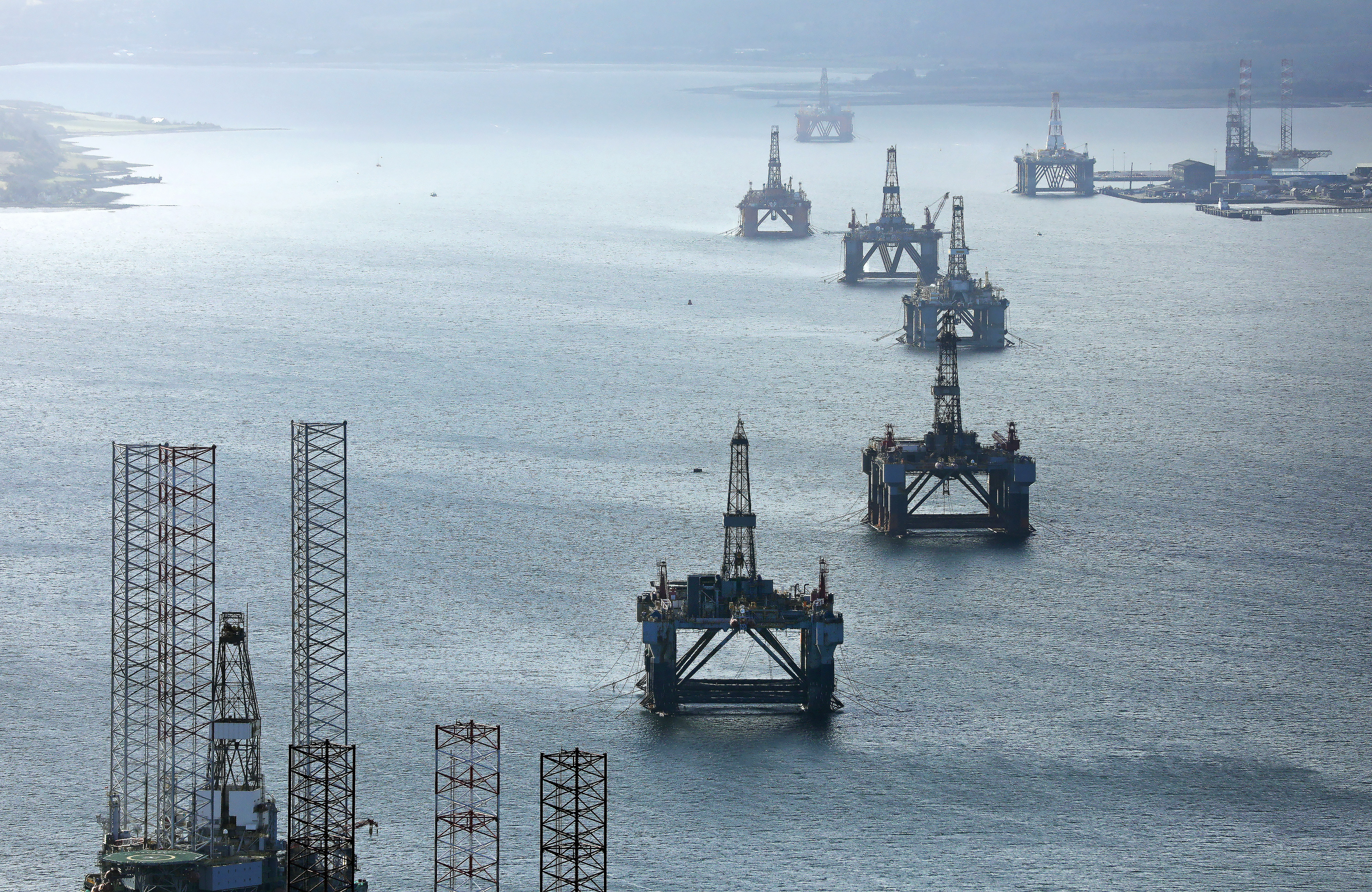 Redundant Oil Rigs In Cromarty Firth