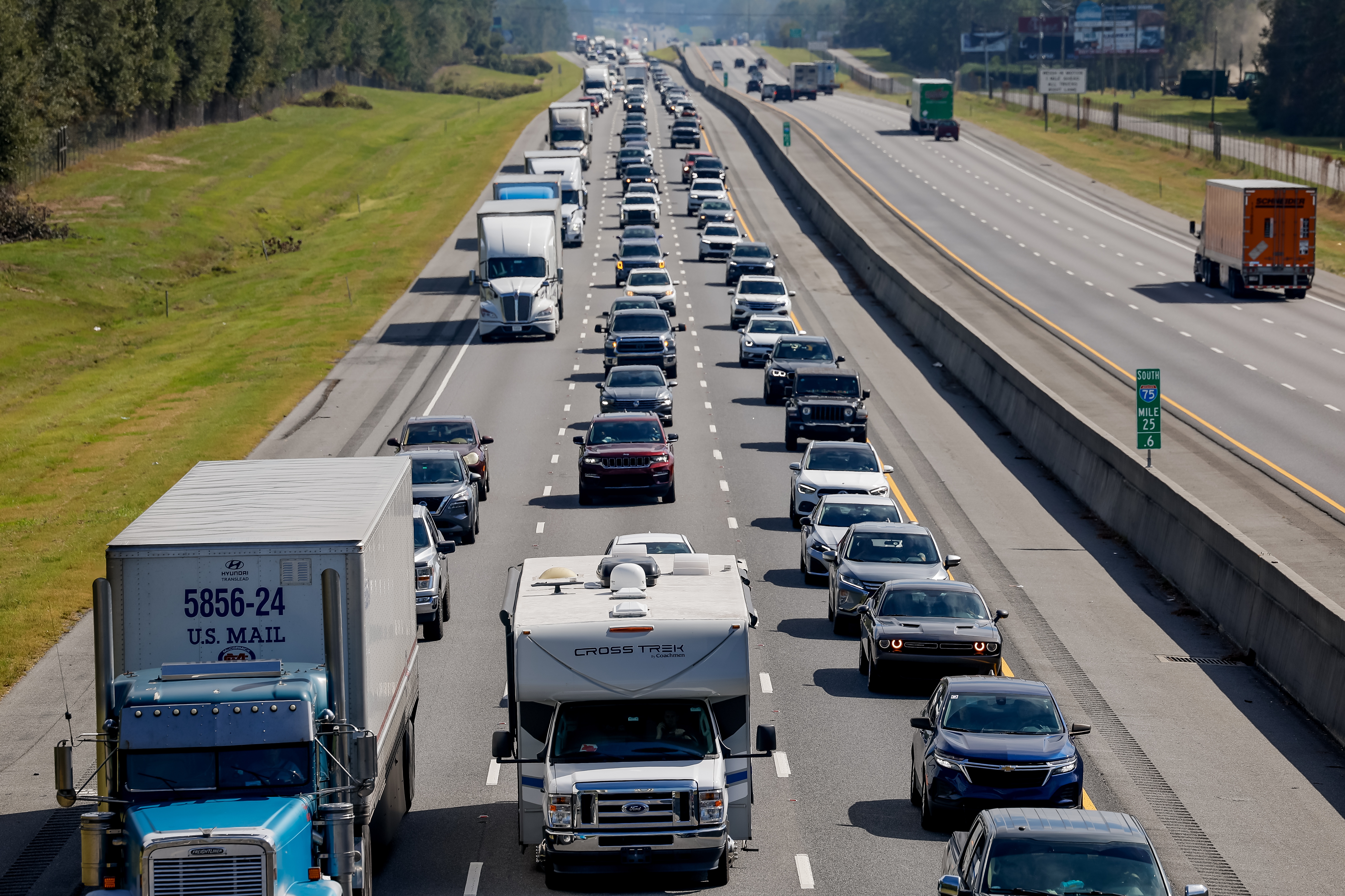 Thousands flee Hurricane Milton, causing traffic jams and fuel shortages